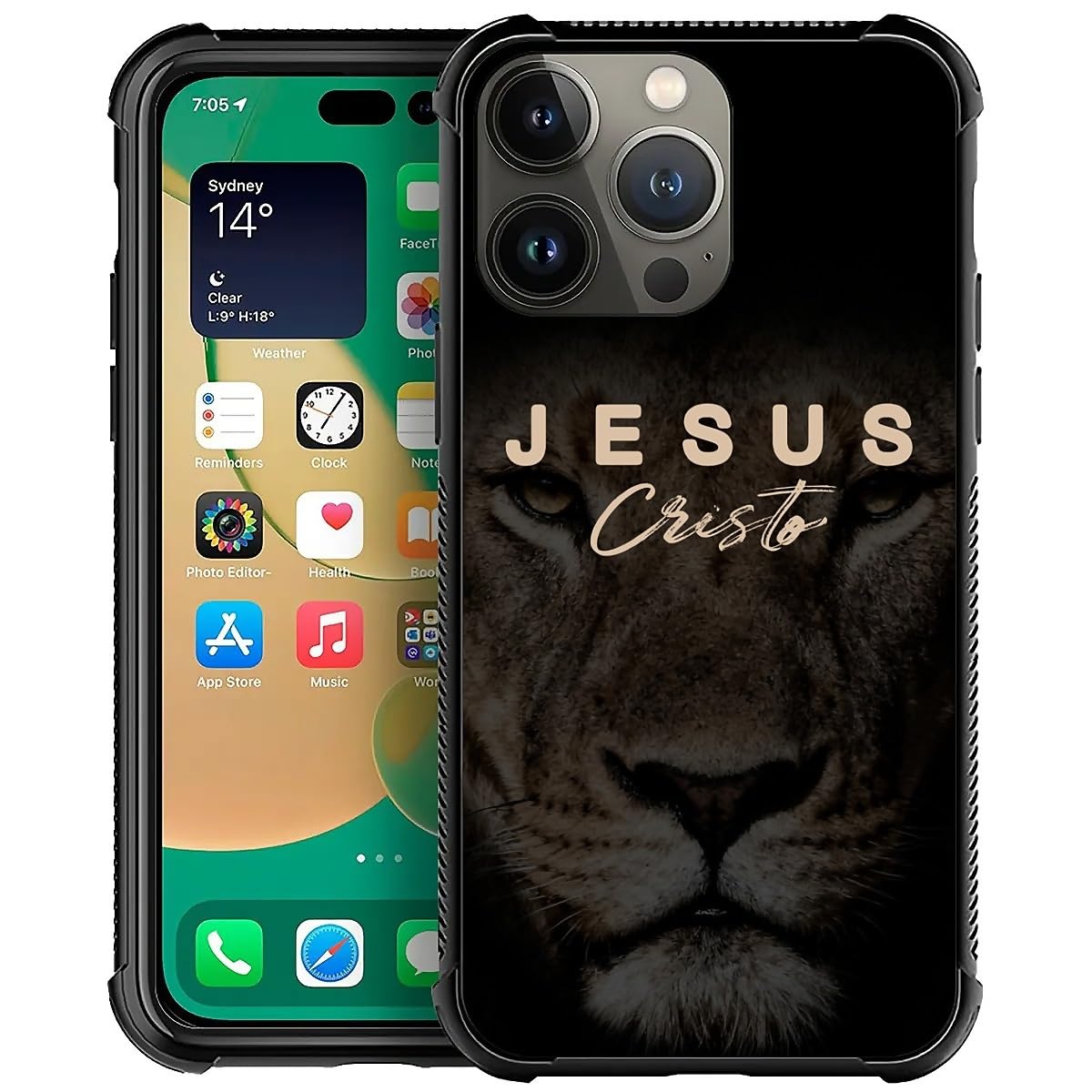 Deaorew for iPhone 14 Pro Max Case | Classic Slim Cover Design | Jesus Lion