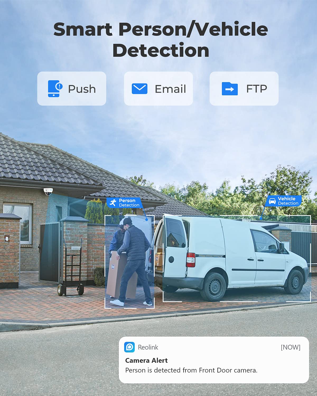 Reolink Smart 5Mp 8Ch Home Security Camera System, 4Pcs Wired Poe Ip Cameras Outdoor With Person/Pet/Vehicle Detection, 4K 8Ch Nvr With 2Tb Hdd For 24 7 Recording, Rlk8 520D4 5Mp