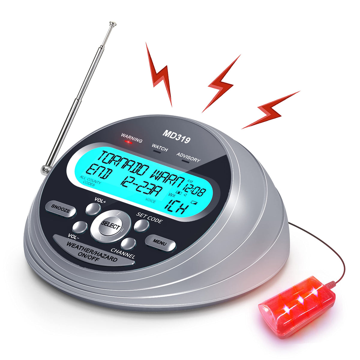 Noaa Weather Alert Radio For Home   S.A.M.E. Localized Programming, 23 Country Codes & 80+ Emergency Alerts, Weather Radio With 