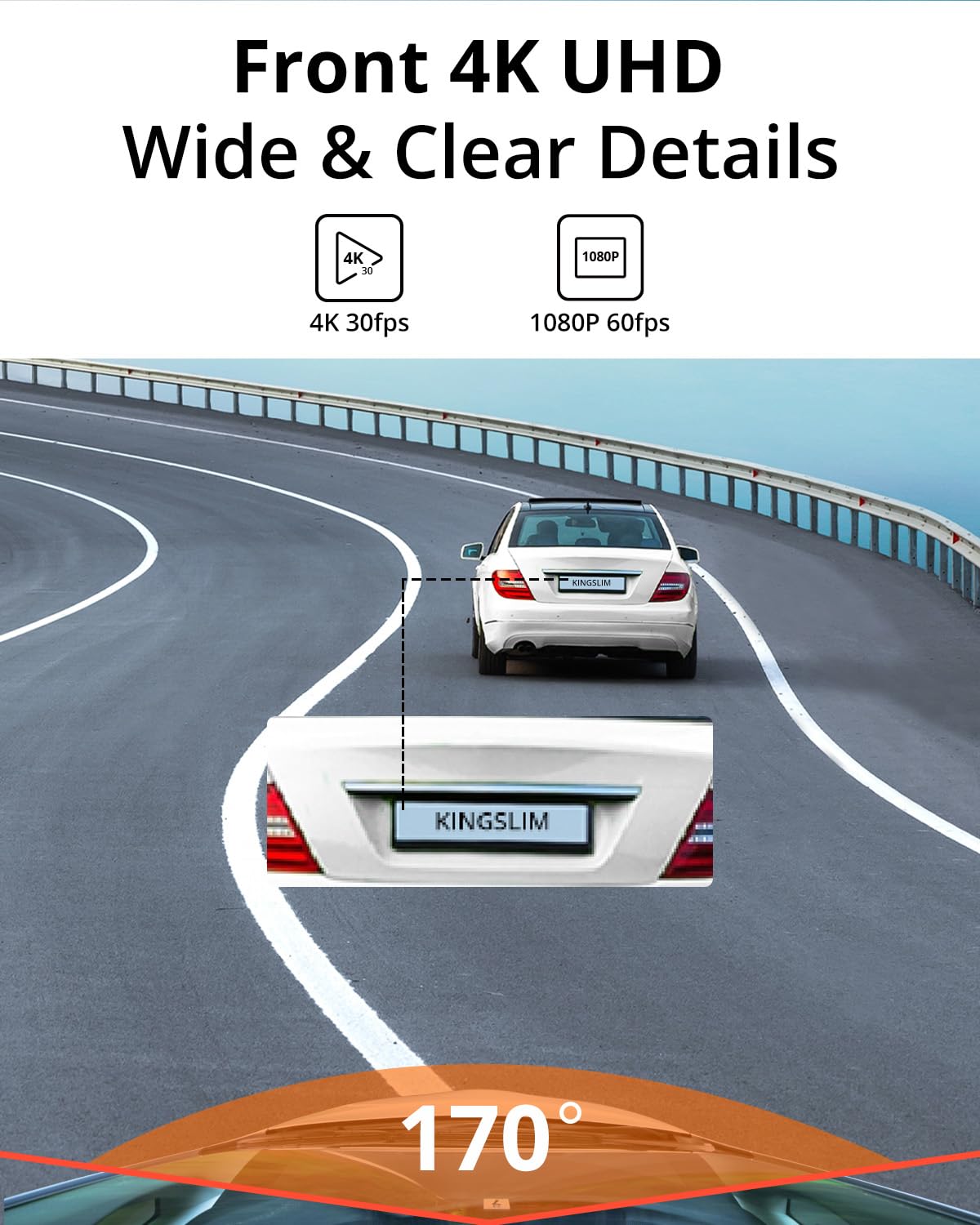 Kingslim D5 4K Dash Cam With Wifi   Front Dash Camera For Cars With Gps And Speed, Sony Night Vision, Support App And 256Gb Max