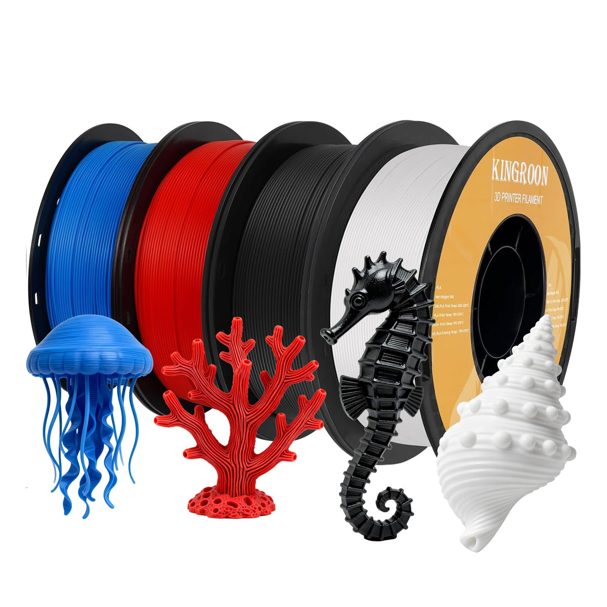 Kingroon High Speed PLA Bundle Printer Filament 1.75mm, Rapid Printer ...