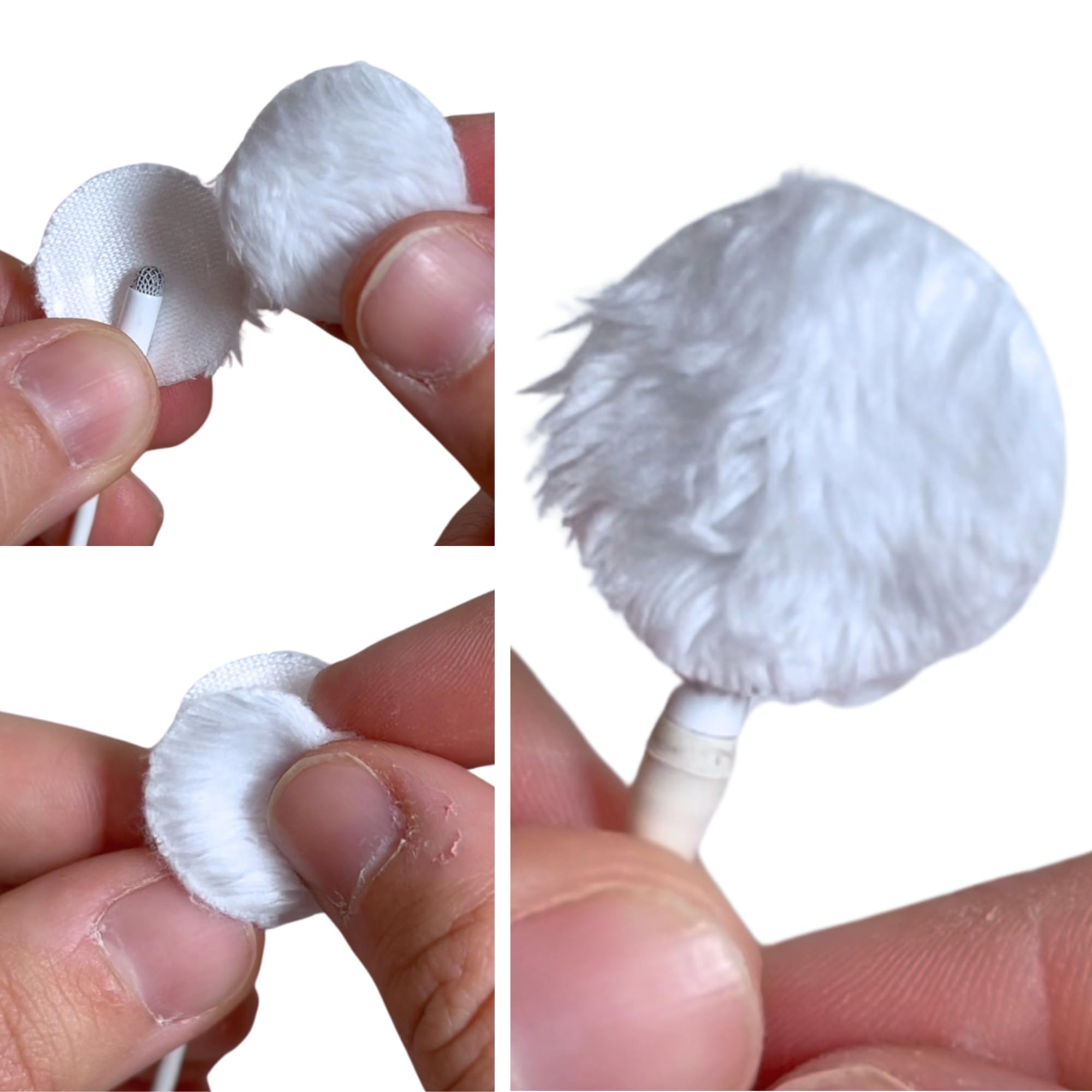 Ursa Plush Circles   5Mm Length Short Fur Lav Covers. Reusable & Super Soft. 25Mm Diameter (9X Circles + 30X Stickies, Multipack