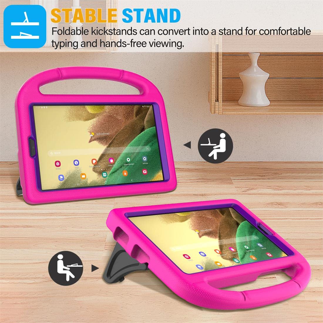 Suplik Kids Case For Samsung Galaxy Tab A7 Lite 8.7 Inch 2021(Sm T220/T225/T227)   With Screen Protector, Durable Shockproof Lig