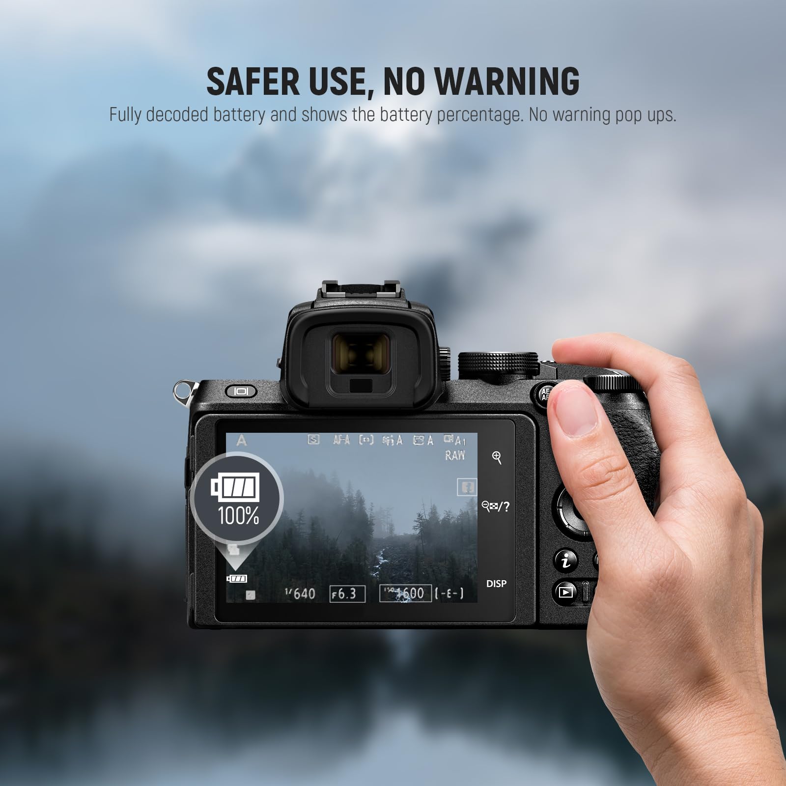 Neewer 1250Mah En El25 Replacement Camera Battery For Nikon Zfc Z30 Z50 Camera Mh 32 Battery Charger, 2.5 Hours Safe 100% Full B