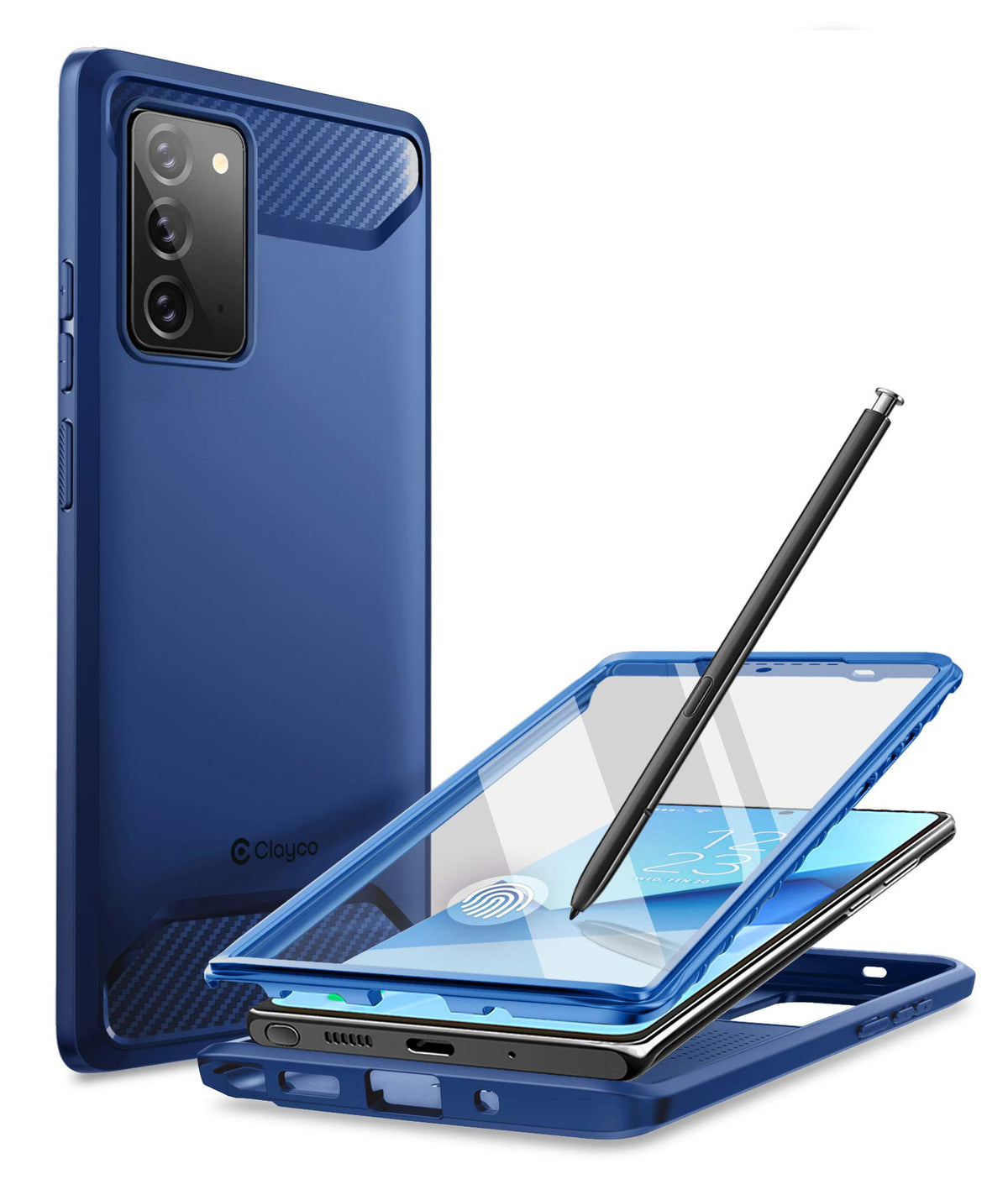 Clayco Xenon Series Designed For Samsung Galaxy Note 20 Case, [Built-In Screen Protector] Full-Body Rugged Cover Compatible With
