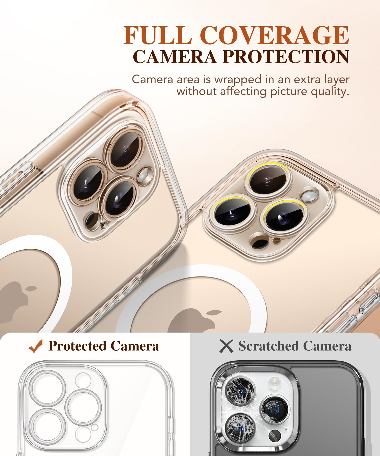 Berfy Magnetic For Iphone 16 Pro Case, Compatible With Magsafe, Built In 9H Tempered Glass Screen Protector & Upgraded Camera Pr