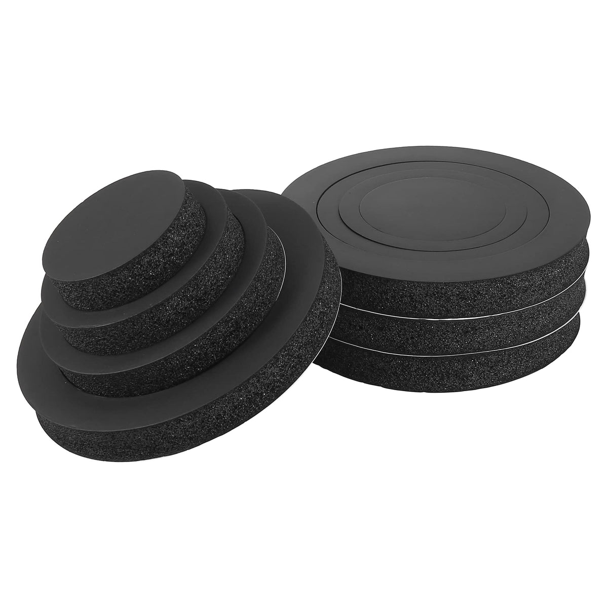 X Autohaux 4 Pcs Speaker Fast Rings 6'' 6.5'' 6.75 Inch Car Speaker Foam Baffles Enhancer System Sponge Car Horns Sponge Bass Bl