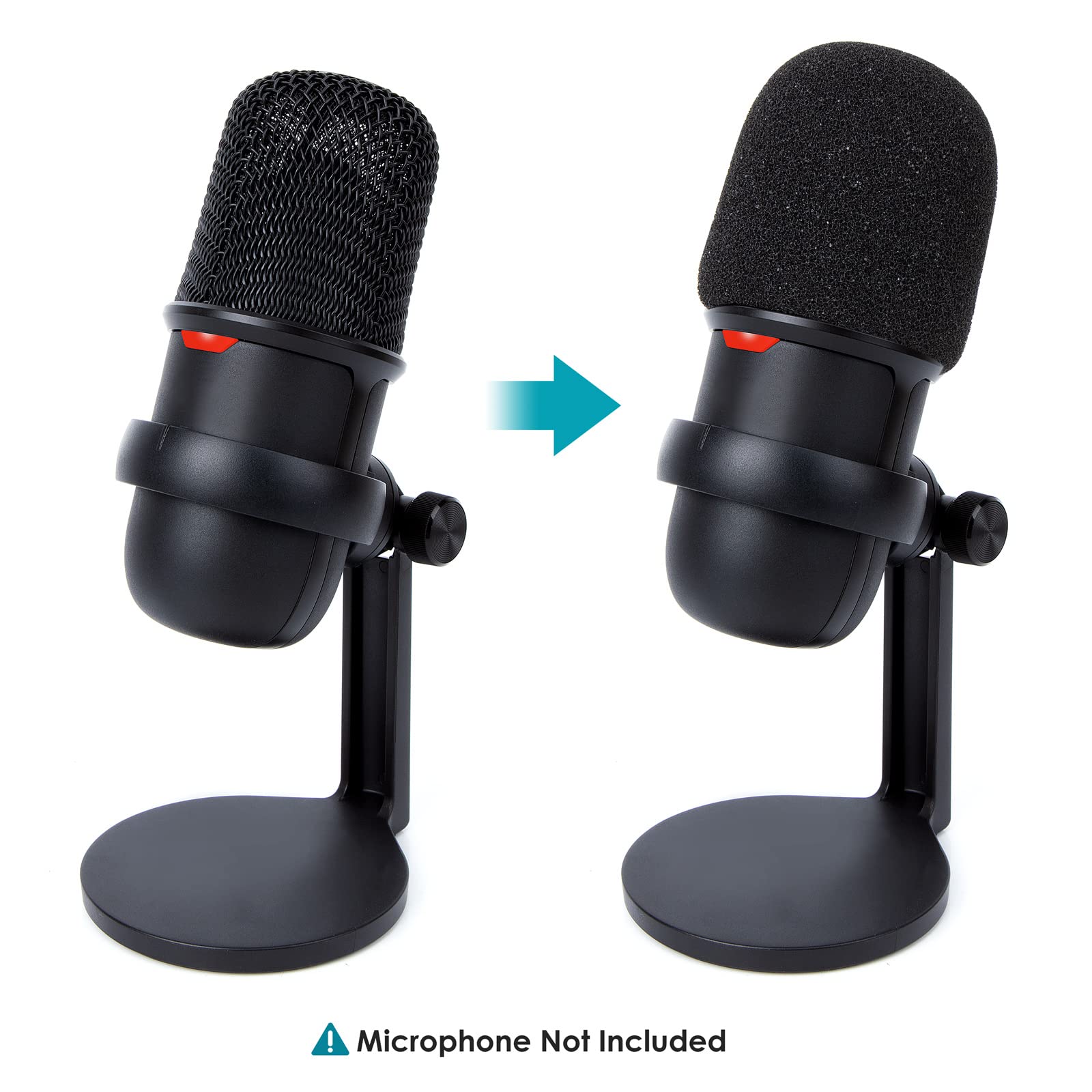 YOUSHARES SoloCast Microphone Windscreen - Professional Foam Cover for HyperX SoloCast Mic, Filters Ambient Noise and Breathing Winds