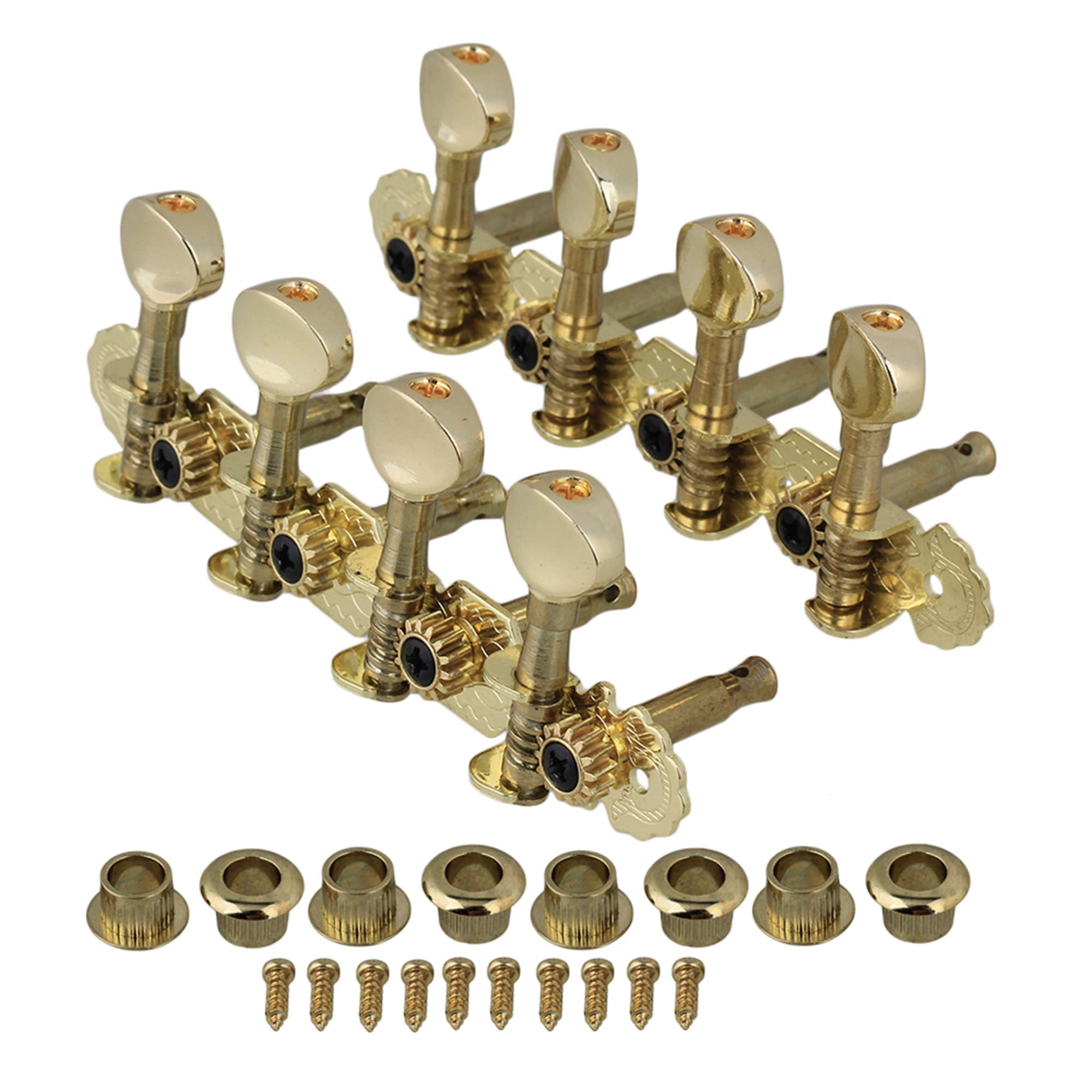 Lovermusic Type1 Gold Metal Machine Heads Tuning Pegs Button Instruments Accessories Replacement For Mandolin