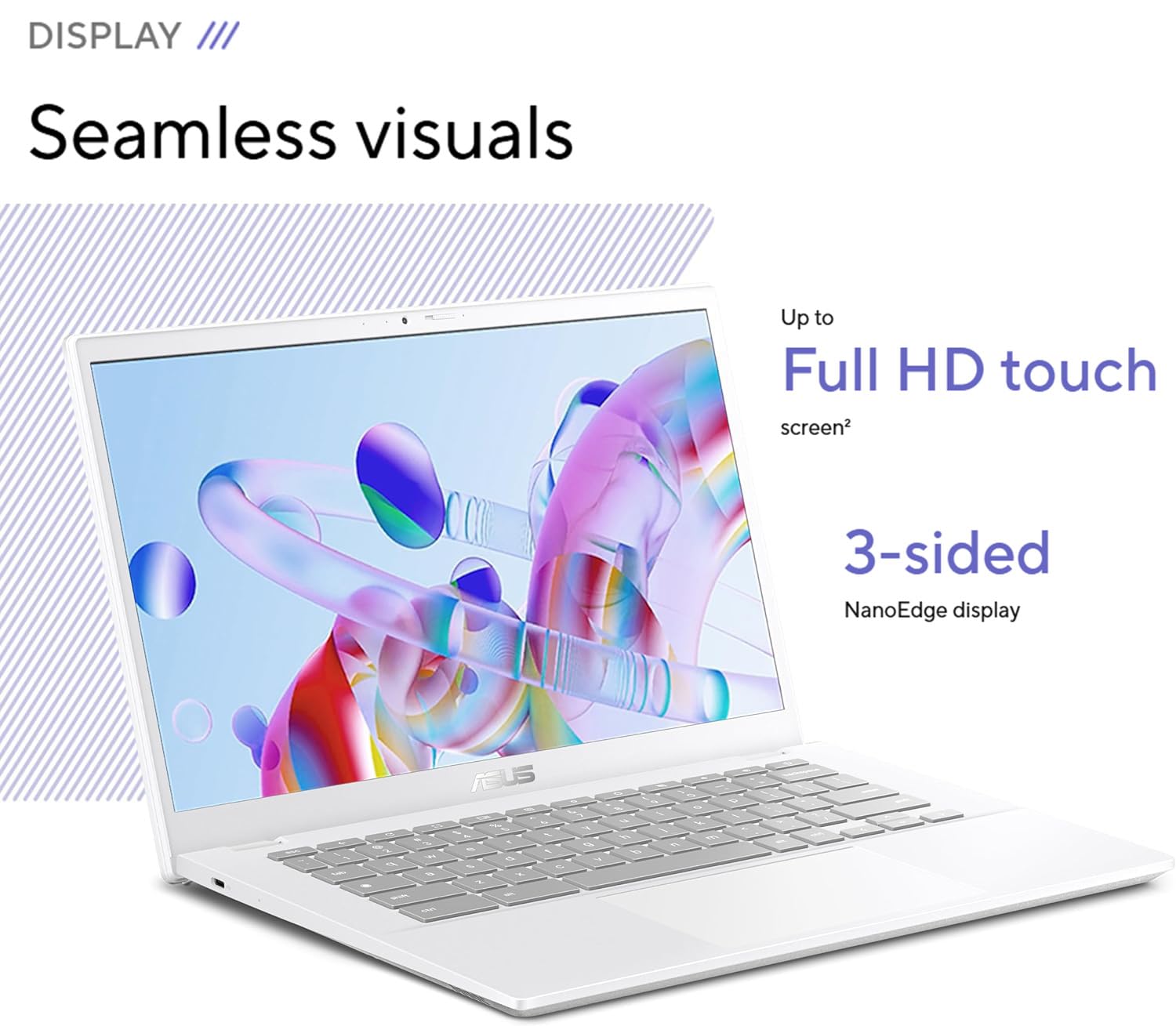 Asus Chromebook Plus Cx34 Laptop (14'' Fhd Touchscreen, Intel 10 Core I5 1335U, 8Gb Ram, 256Gb Storage (128Gb Ufs + 128Gb Ist Sd