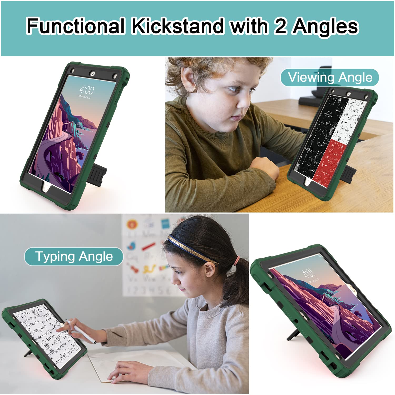 Zonefoker Case For Ipad 6Th/5Th Generation (9.7 Inch, 2018/2017 Model),Ipad Air 2 / 1St Case, Ipad Pro 9.7 Case 2016,Heavy Duty