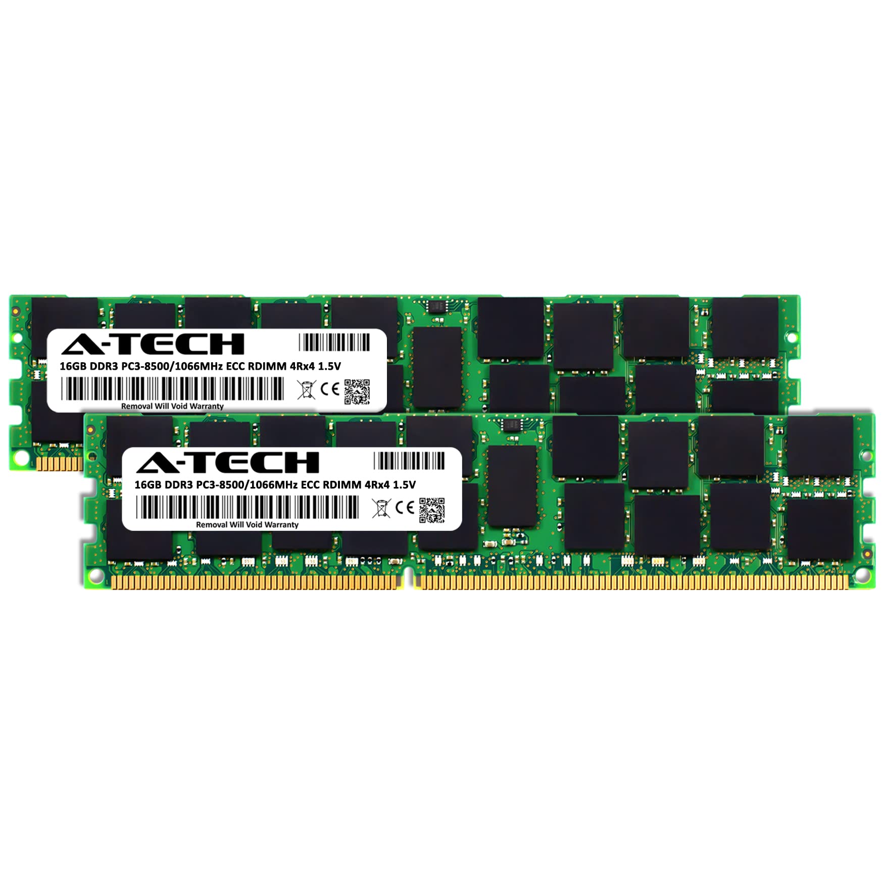A Tech 32Gb Kit (2X16Gb) Ddr3 1066Mhz Pc3 8500R Ecc Rdimm 4Rx4 Quad Rank 1.5V Ecc Registered Dimm 240 Pin Server Ram Memory Upgr