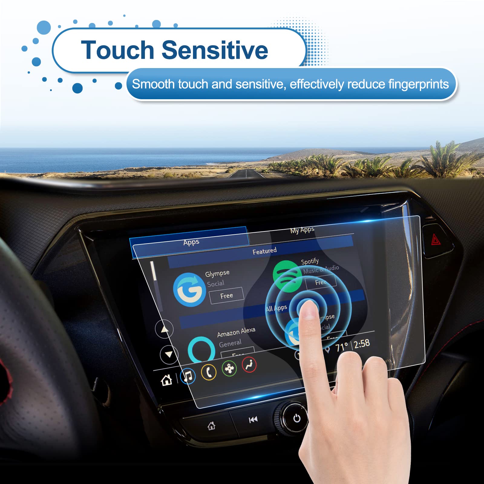 Coleya 2021 2022 2023 Trailblazer Screen Protector For Chevy Trailblazer (Lt/Activ/Rs) 8 Inch Touch Screen, 9H Tempered Glass 20