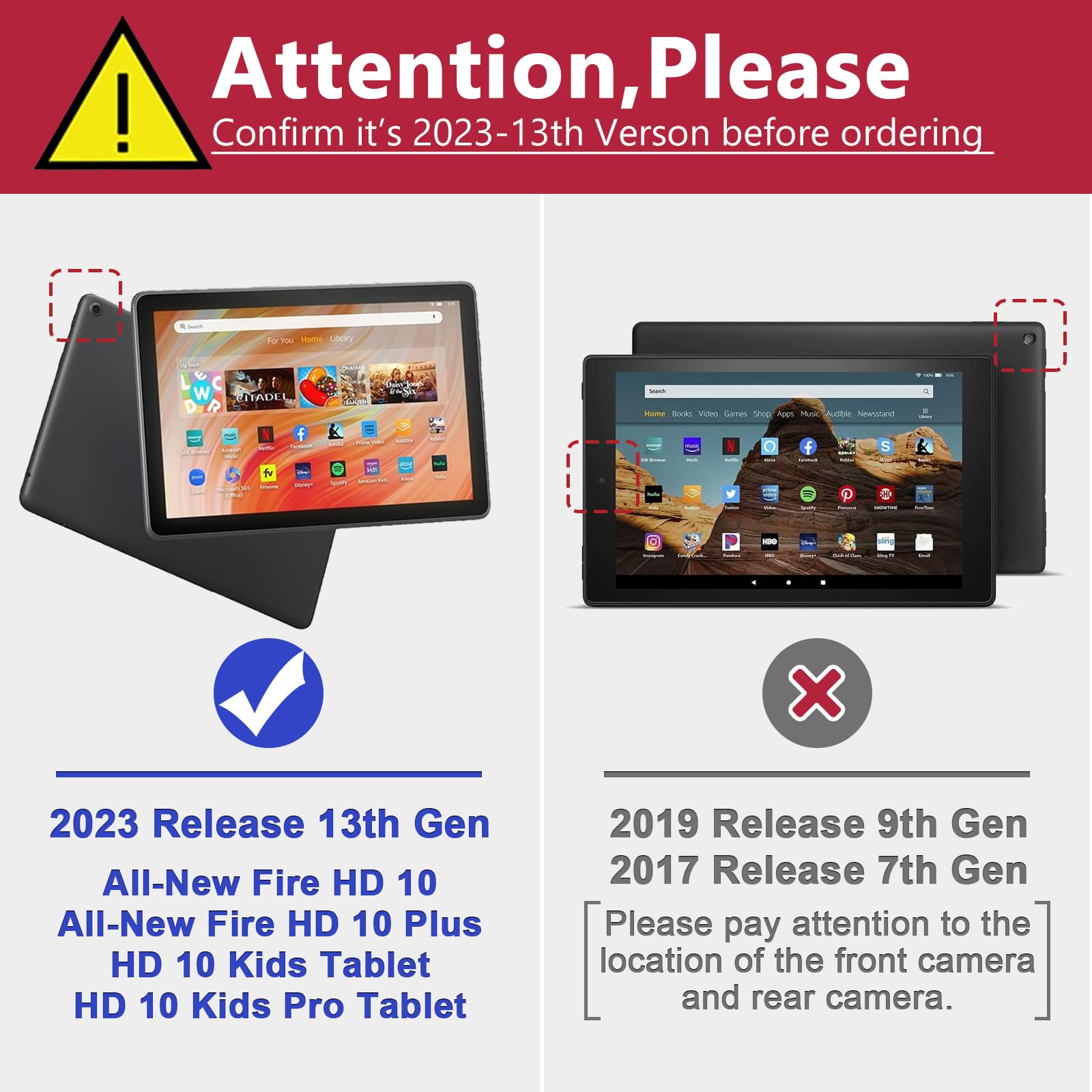 Grifobes (For 13Th/11Th Generation 2023/2021 Release) Tablet 10/10 Plus, Tablet 10 Kids/Kids Pro, 3 In 1 Heavy Duty Shockproof R