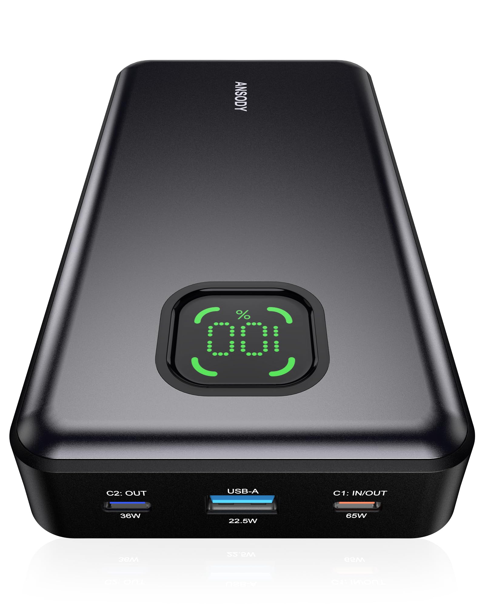 65W Power Bank, 25000mAh Travel Essential USB C Laptop Portable Charger, 100W Total Fast Charging Battery Pack for MacBook Dell 
