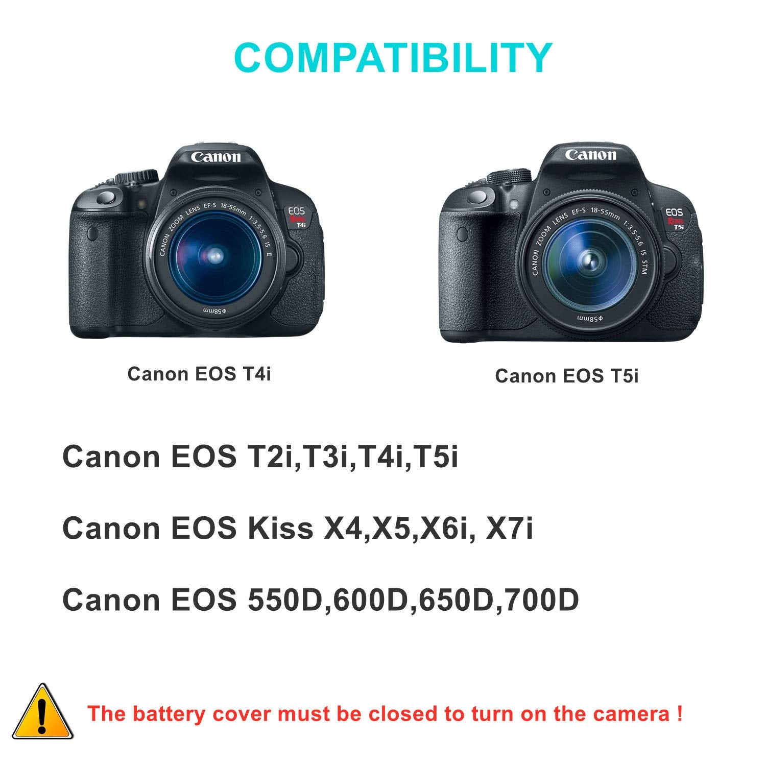 Tengdaxing Ack E8 Power Adapter Kit Lp E8 Wired Dummy Battery For Canon Eos Rebel T2I,T3I, T4I, T5I, 550D, 600D, 650D, 700D, Kiss X7I, Kiss X6I, Kiss X5, Kiss X4 Cameras