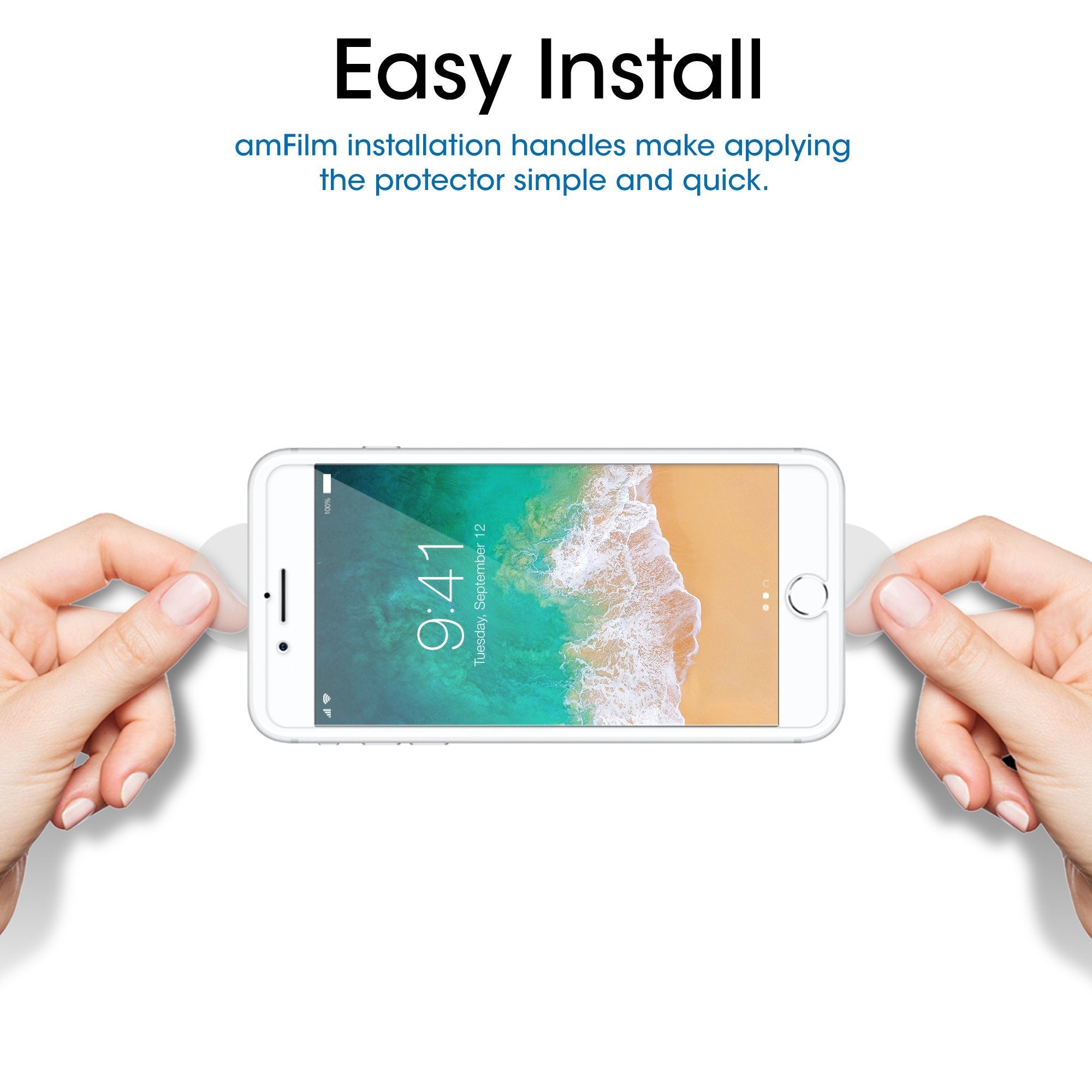 Amfilm Essential Screen Protector For Apple Iphone Se 3 Se2, Iphone 8, Iphone 7, Iphone 6S Iphone 6 4.7'', Premium 9H+ Tempered