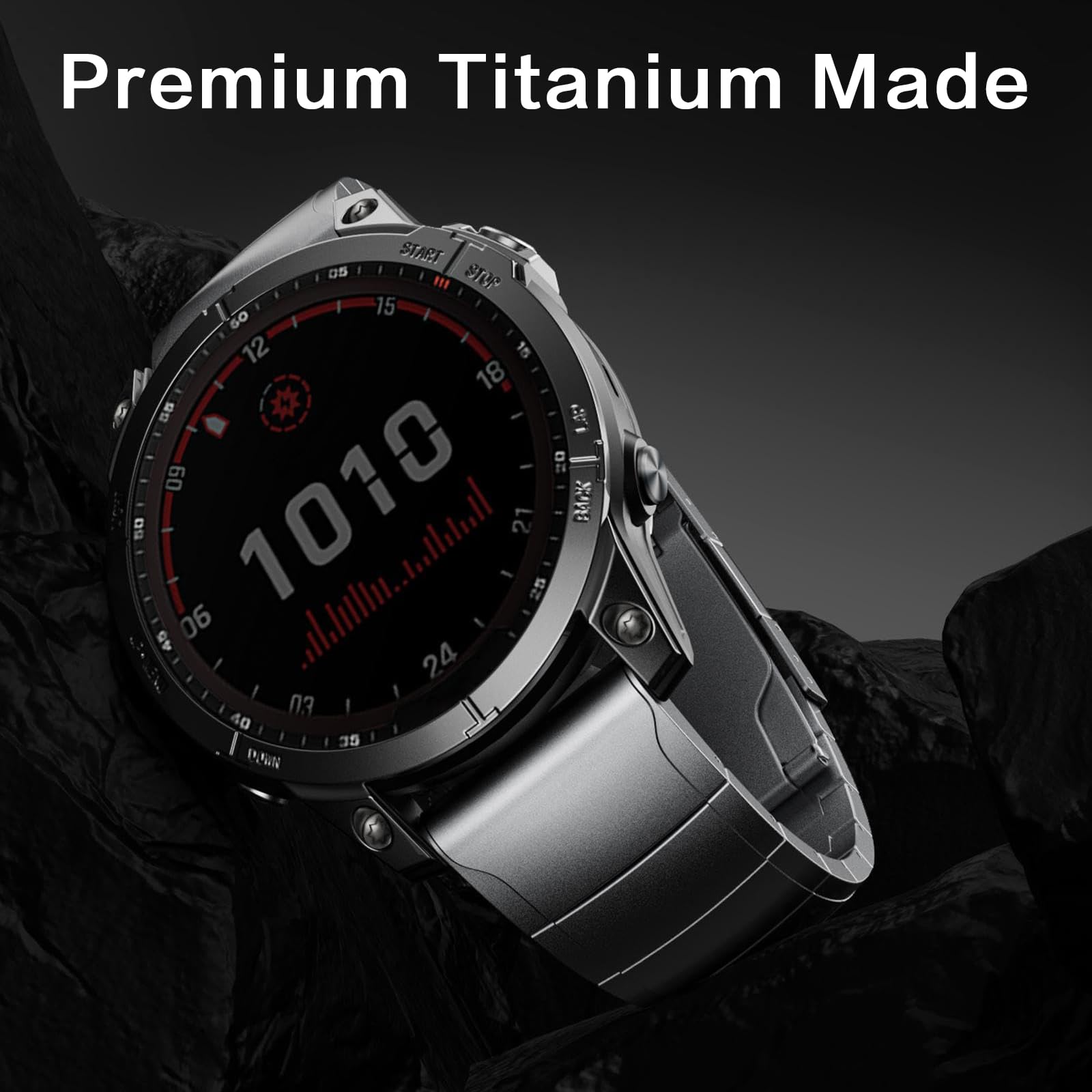 Synsing 26Mm Titanium Metal Quick Release Watchband Compatible For Fenix 8 51Mm/Enduro 3 51Mm/Fenix 6X Pro/7X Pro/5X Plus,22Mm B