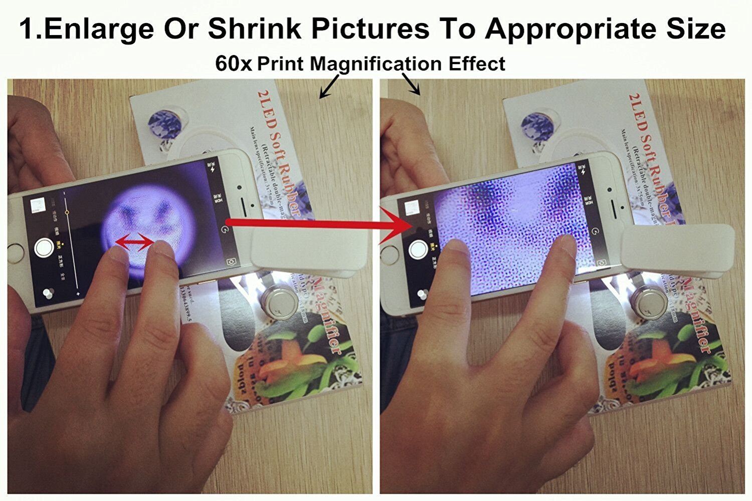 Beileshi 60X Zoom Microscope Magnifier Led Clip On Micro Lens For Universal Mobile Phones Universal Clamp