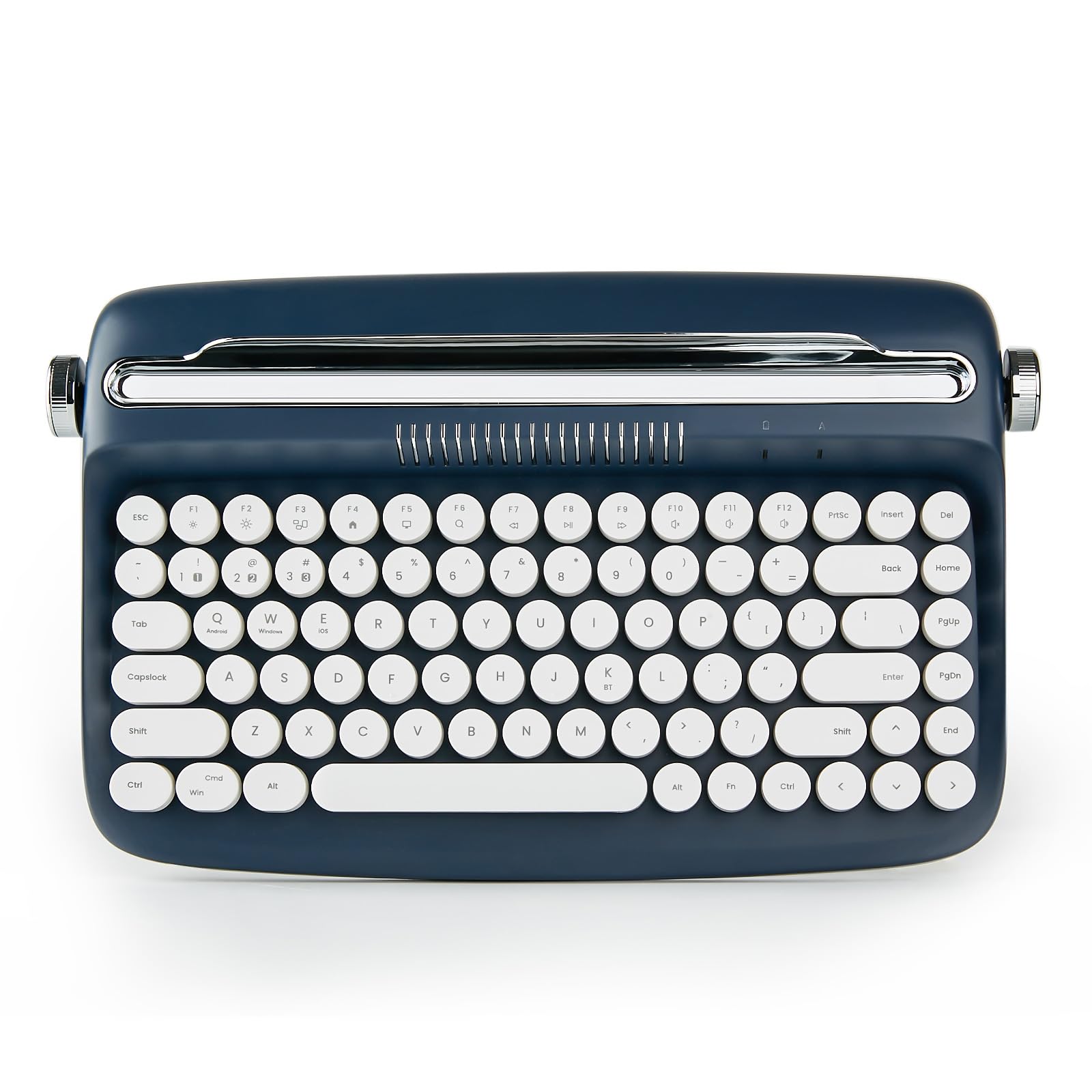 YUNZII ACTTO B303 Wireless Typewriter Keyboard, Bluetooth Connection, Cute Retro Aesthetic Design with Integrated Stand for Tabl