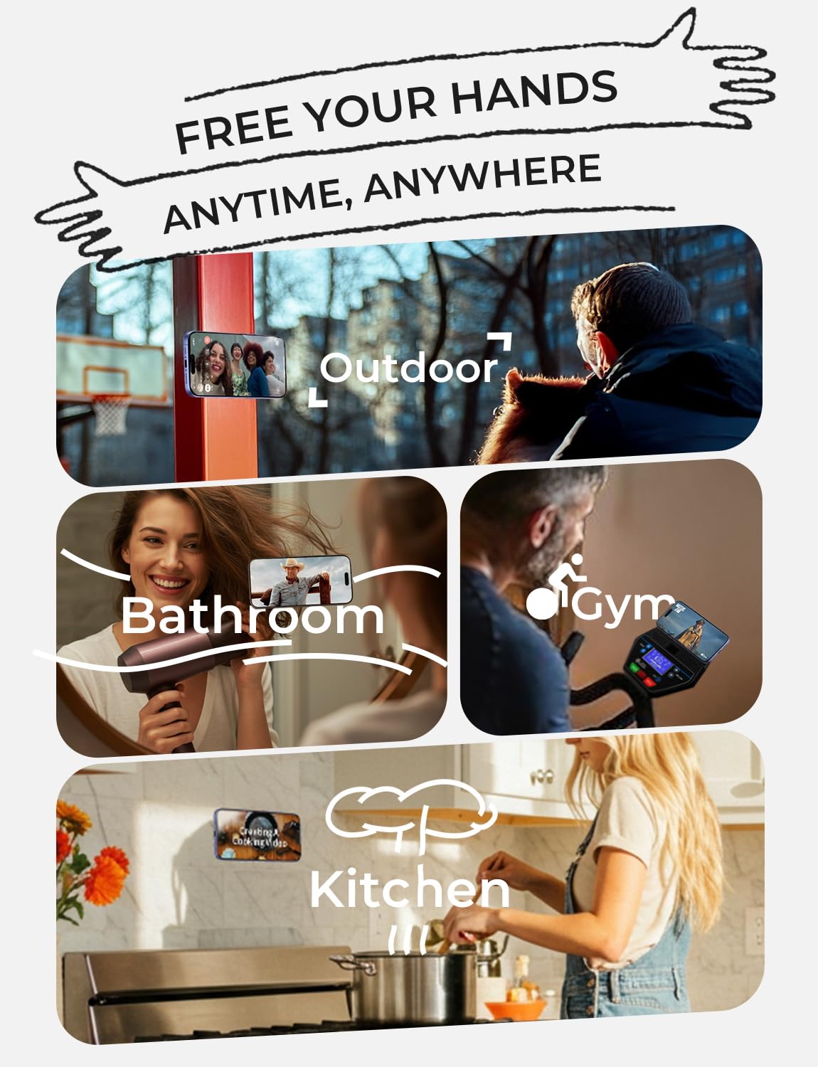 Lisen Car Phone Holder, Suction Phone Mount For Magsafe, 360 Rotation Vacuum Magnetic Phone Holder For Content Creator Gym (Carb