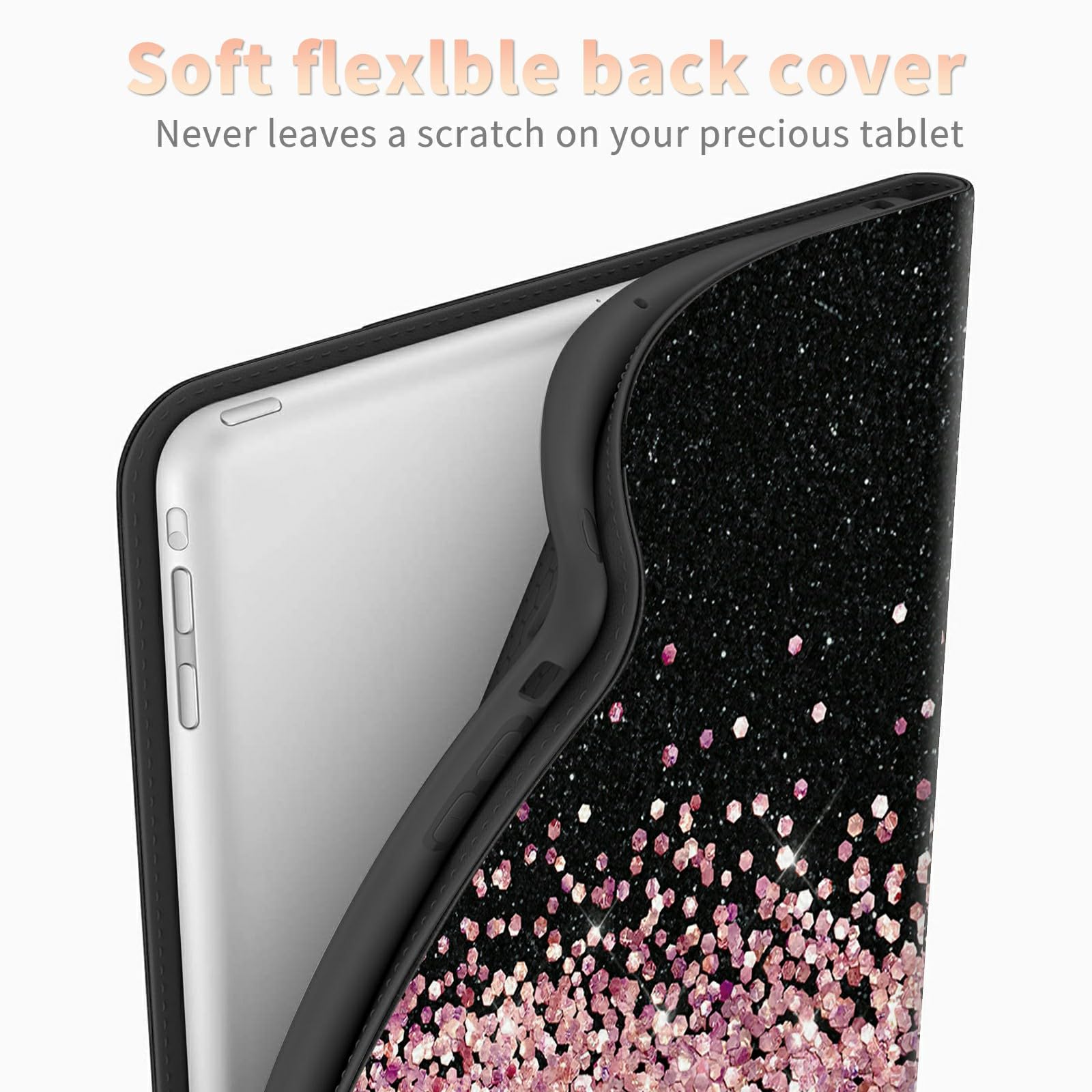 Pink Glitter Leopard Case For All New 6.8 Inch Kindle Paperwhite 11Th Generation 2021, Pu Leather Folding Stand Slim Case With A