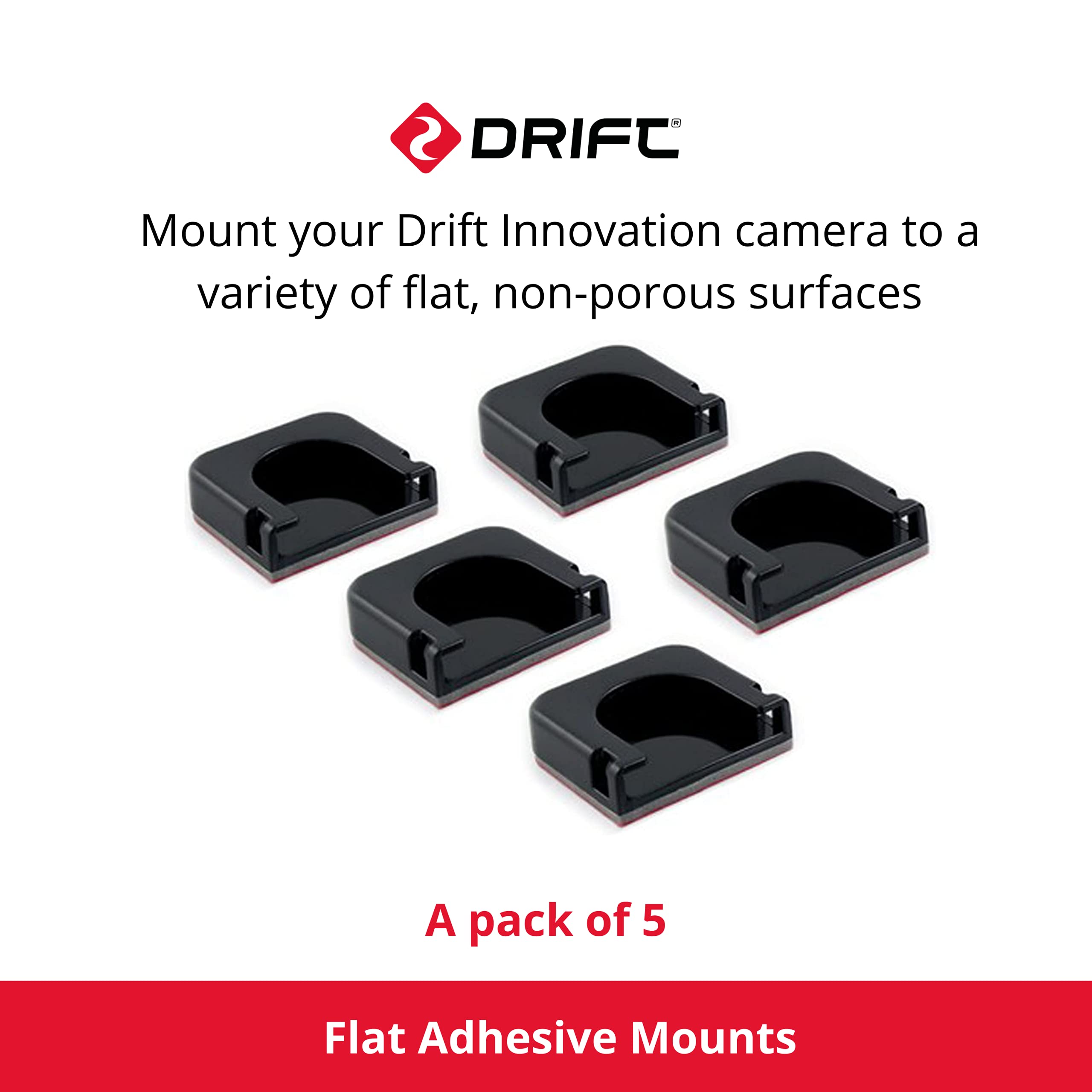 Drift Flat Adhesive Mounts X 5   Great To Have Extra Flat Mounts To Capture Different Shots