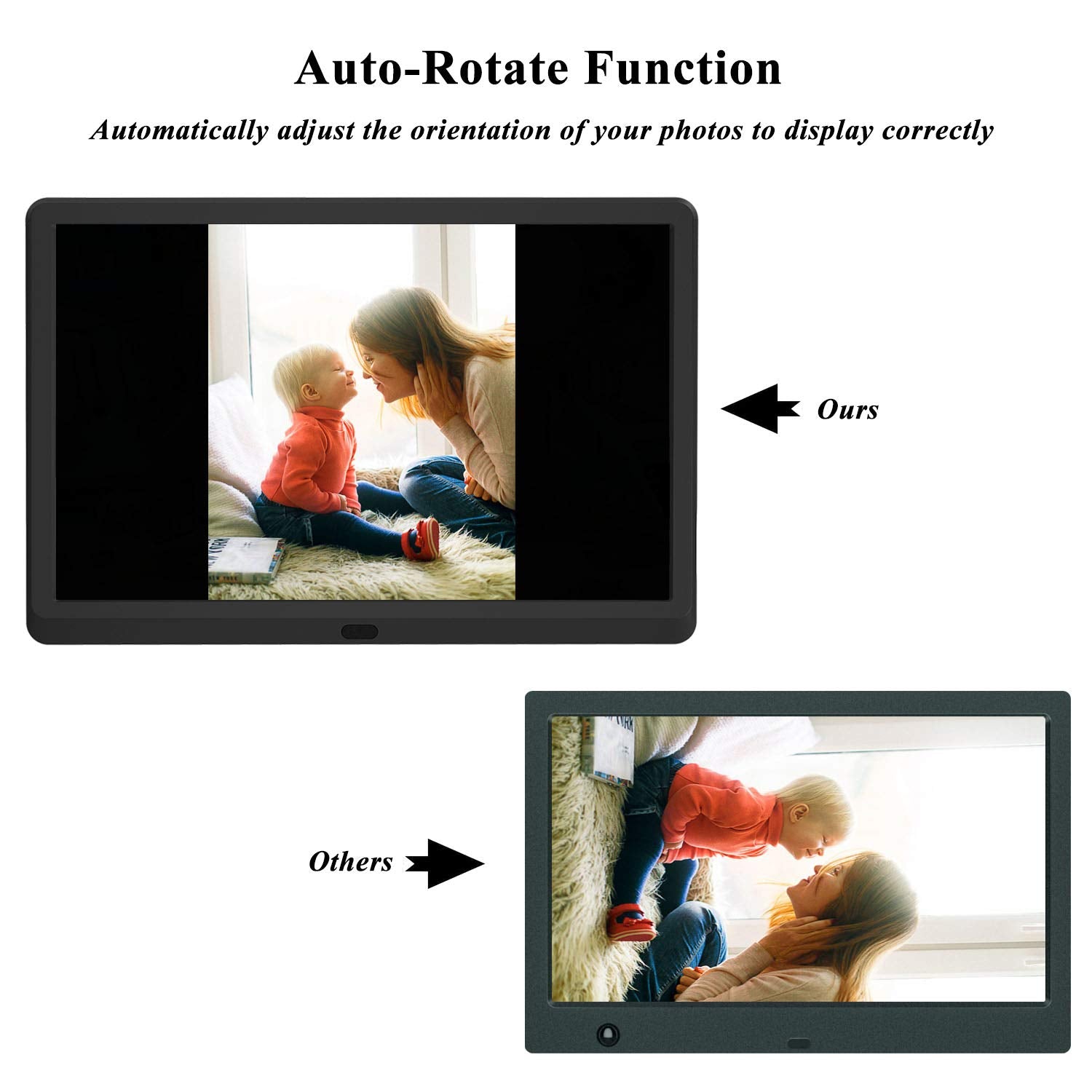 Atatat 10 Inch Digital Frame With Ips Screen Digital Photo Frame Adjustable Brightness, Support Sleep Mode Photo Deletion,1080P Video, Music,Slideshow,Remote, Digital Picture Frame