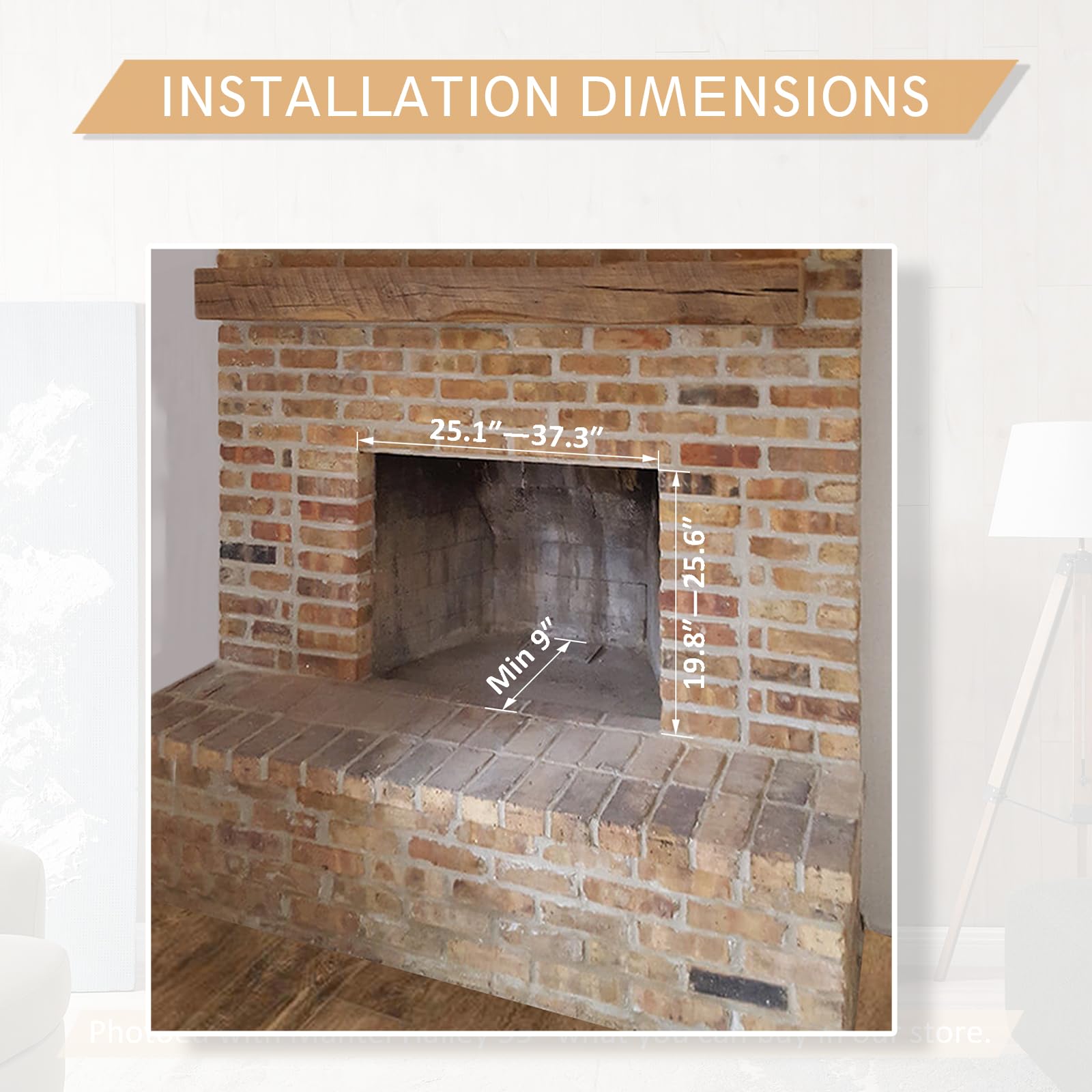Legendflame Damon 28 Inches Electric Fireplace Insert With Trim Kit, Glass Door And Mesh Screen, Fireplace Heater 750/1500W, Fir