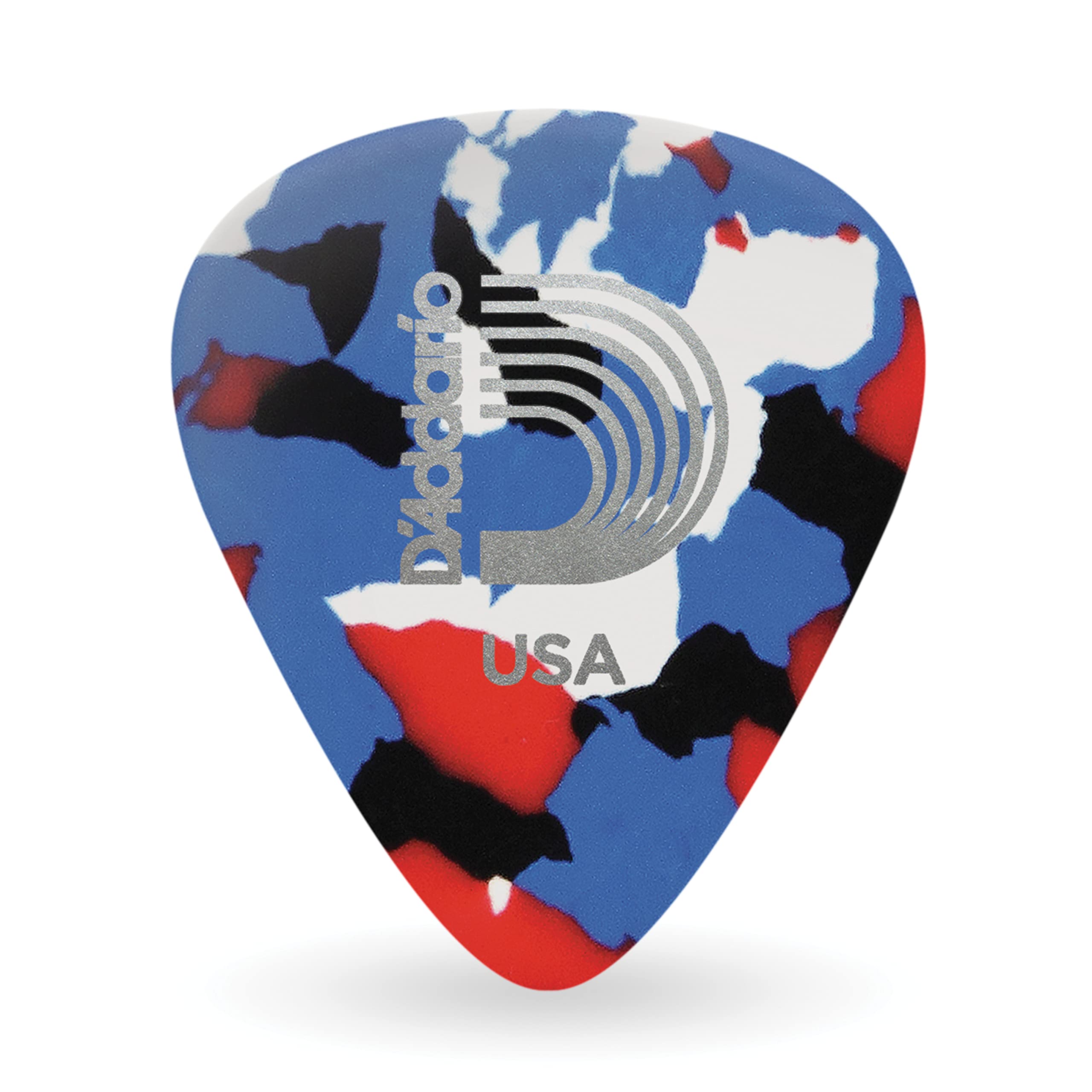 Daddario Multi Color Celluloid Guitar Picks, 25 Pack, Heavy