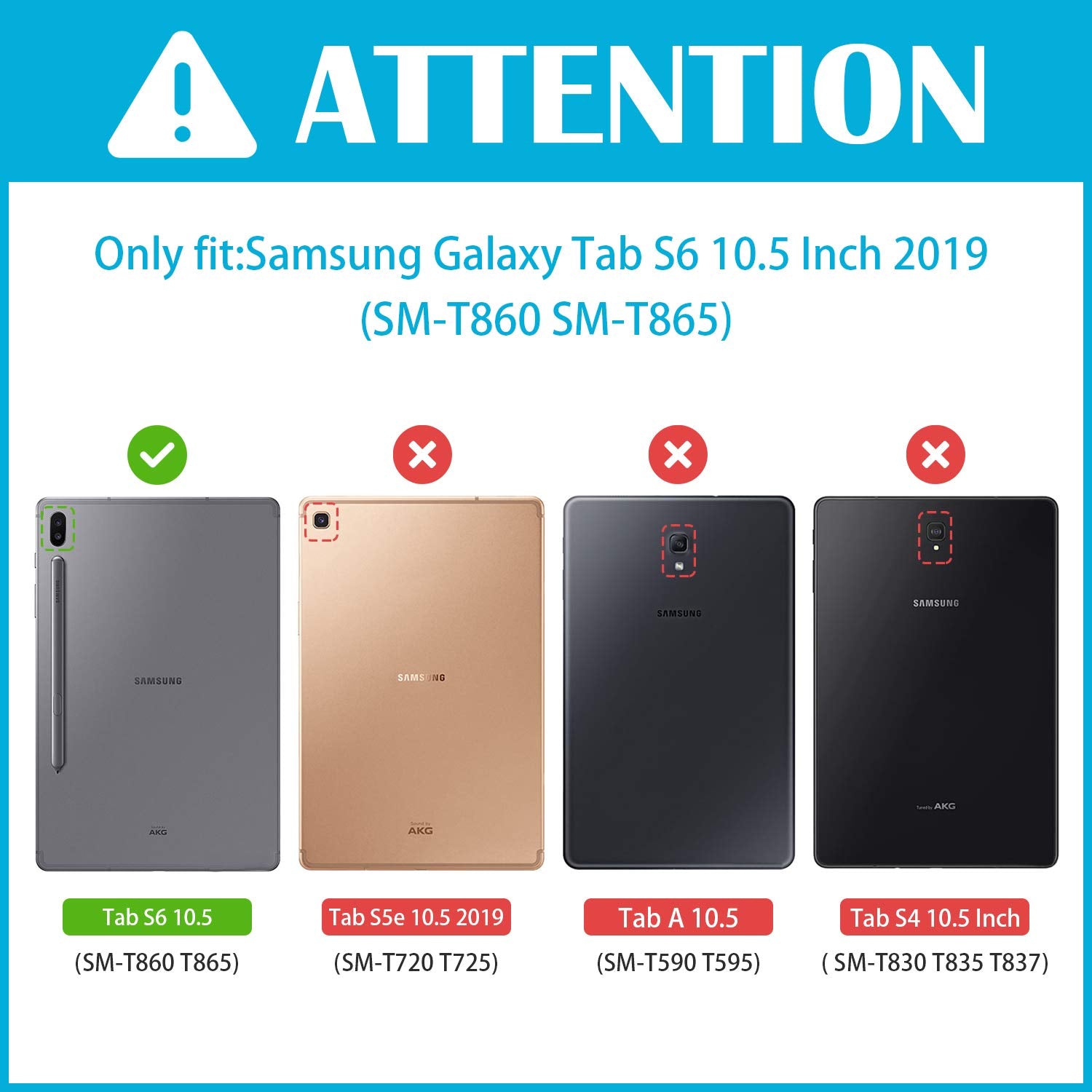 Procase Galaxy Tab S6 10.5    2019 Case With S Pen Holder (Model Sm-T860/T865/T867), Rugged Heavy Duty Shockproof Cover With Han