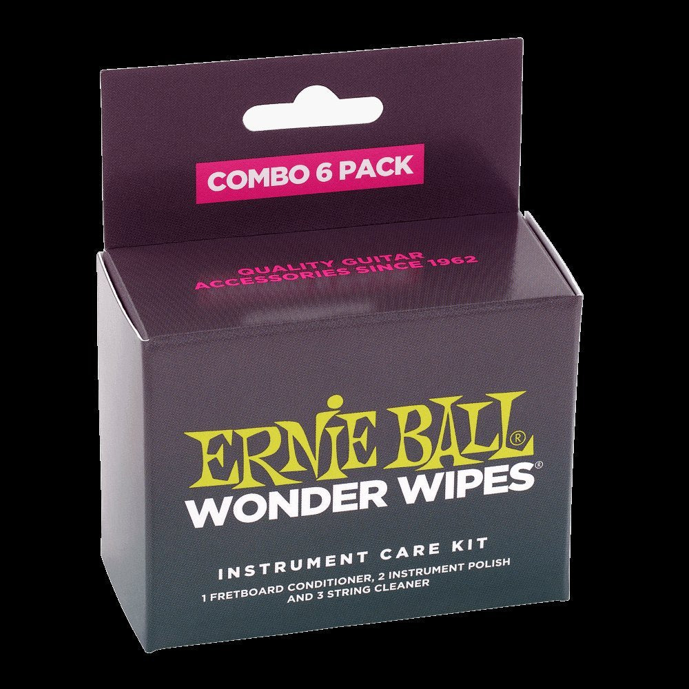 Ernie Ball Wonder Wipes Combo Pack, 6 Pack (P04279)