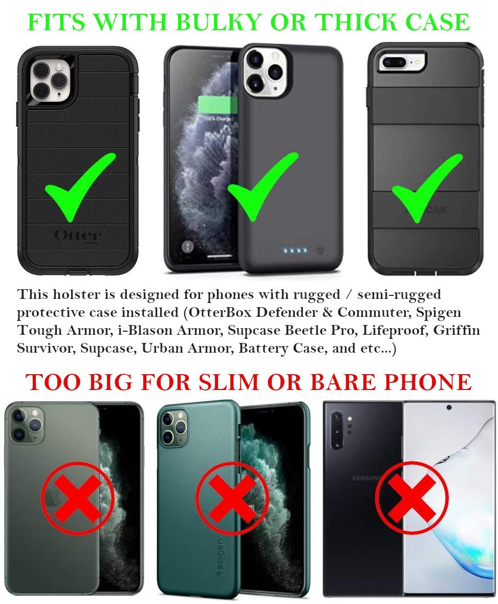 Ah Men Phone Holster Belt Holder Pouch Phone Loops Leather Phone Holster With Belt Loops Phone Belt Clip For Iphone 7 Plus 8 Plu