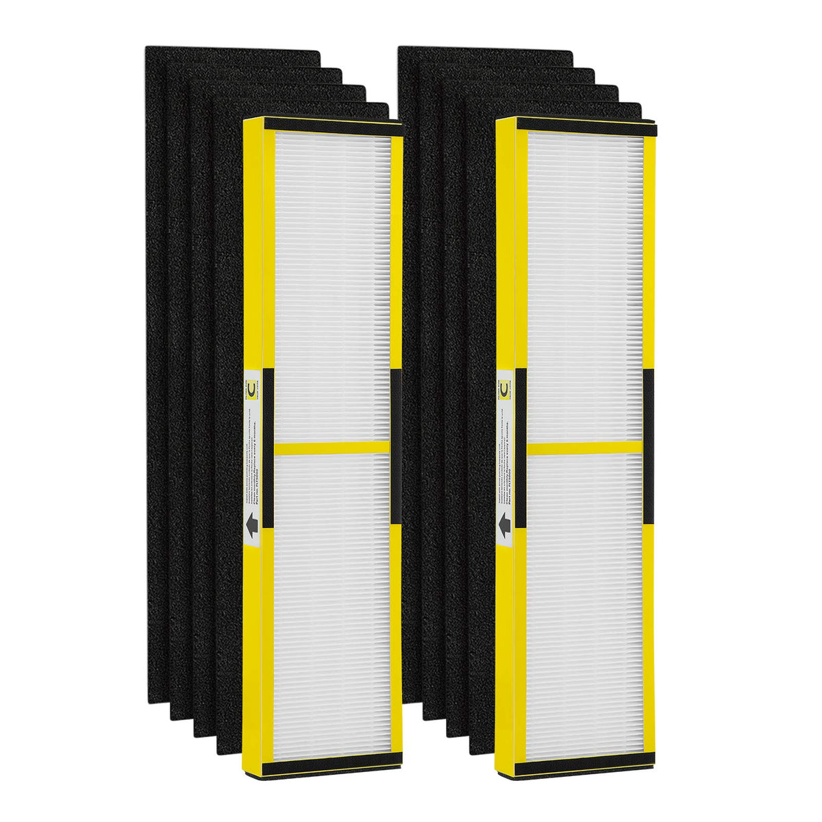 Isinlive 2 Pack Flt5000 True Hepa Filter C Replacement With 8 Pack Activated Carbon Pre Filters Compatible With G Guardian Air P