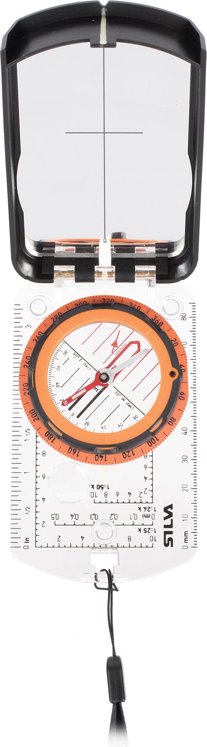 Silva Ranger 2.0 Advanced Compass With Mirror, Slope Card, And Distance Lanyard, Orange