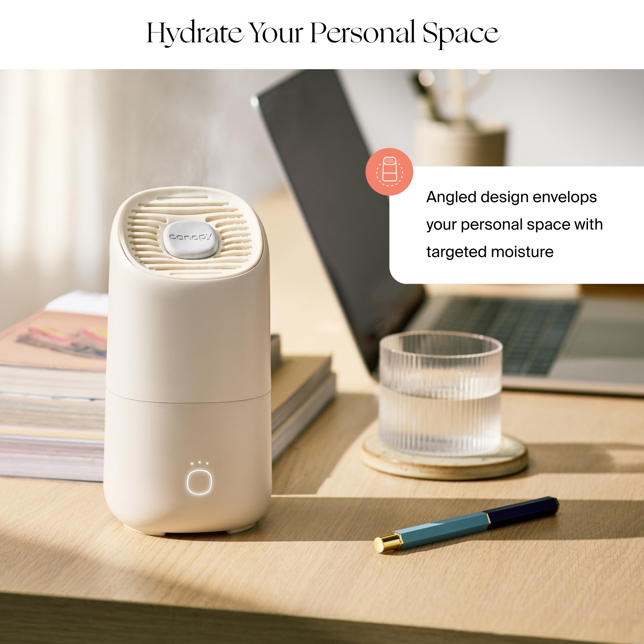 Canopy Portable Misting Humidifier   Cordless 11 Hr Run Time, 500 Ml, Tsa Approved Travel Humidifier   Alleviate Symptoms Of All
