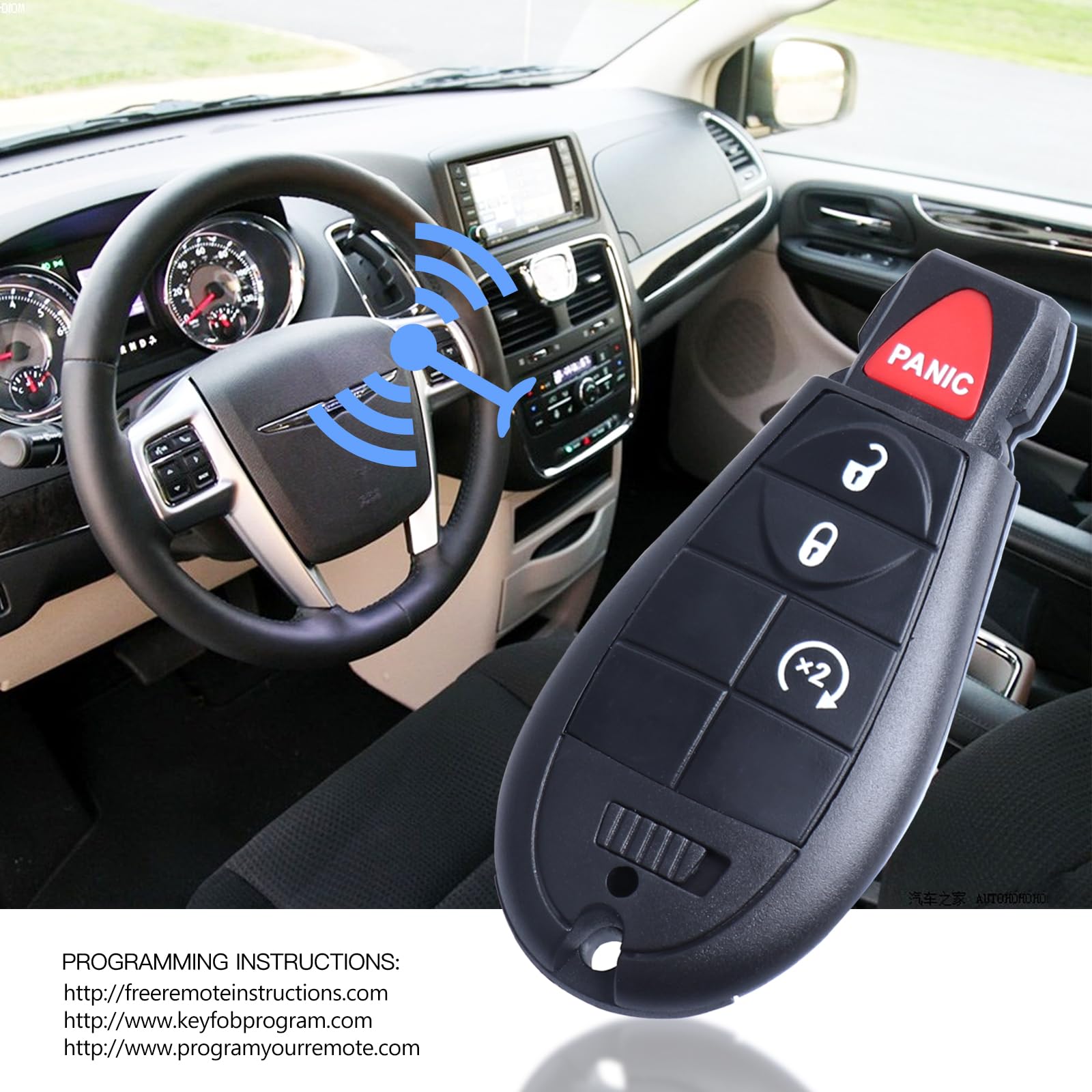 Remote Key Fobs Replacement For Chrysler Town And Country 2008 2010/Dodge Durango Charger 2008 2013/Challenger Grand Caravan 200
