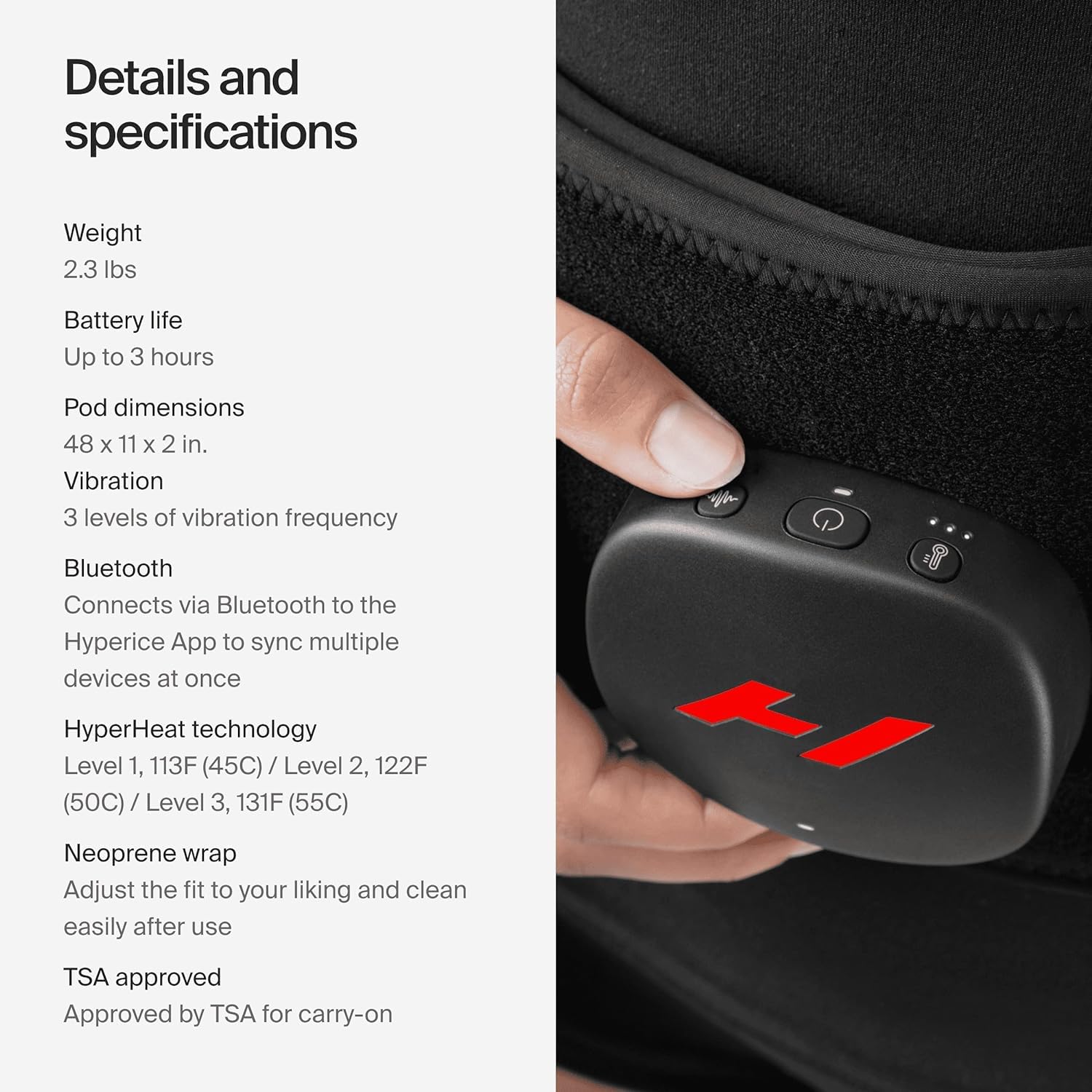 Hyperice Venom 2 - Advanced Heat + Vibration Wrap (Right Shoulder) - Fsa Or Hsa Approved