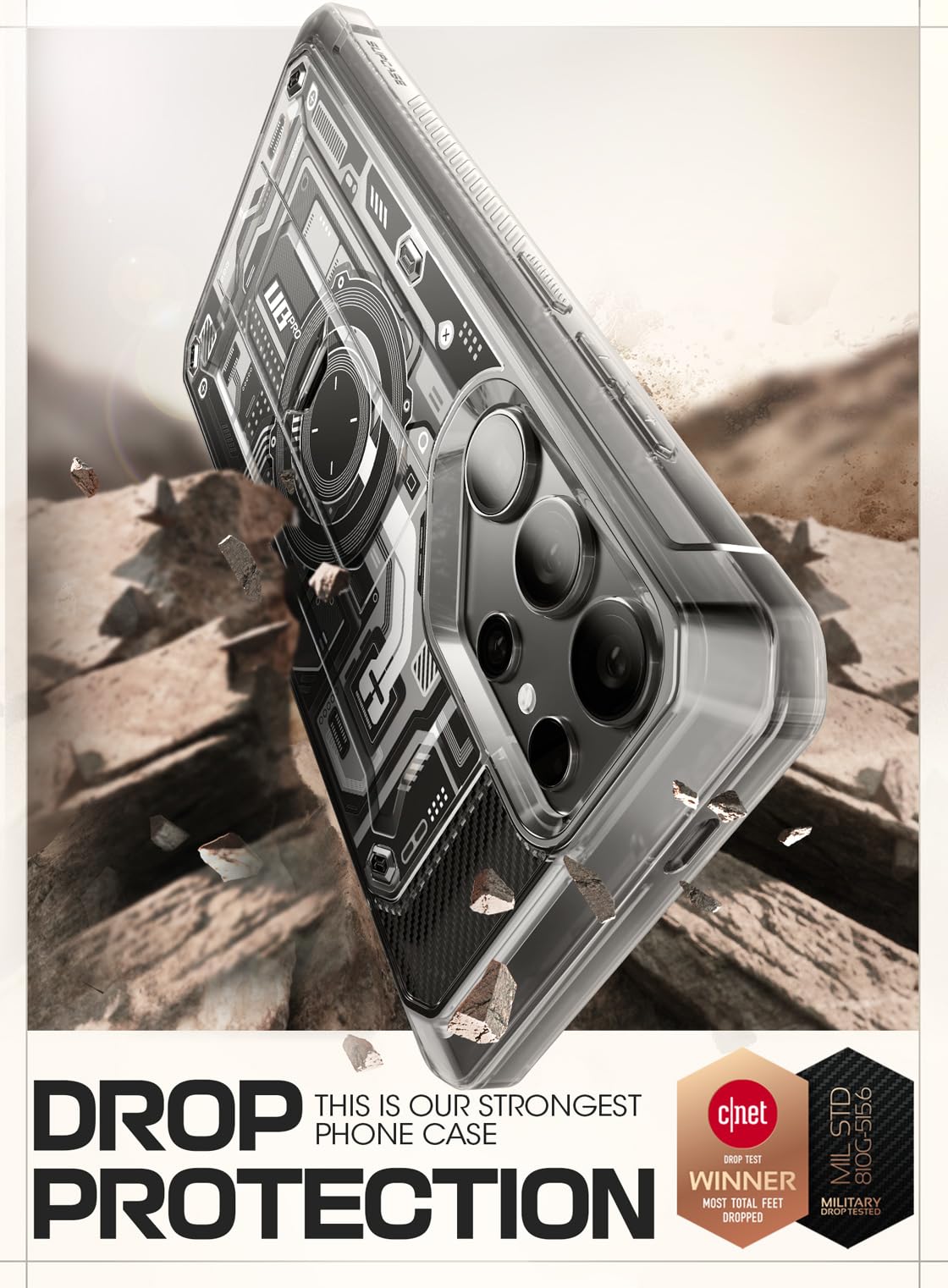 Supcase Unicorn Beetle Pro For Samsung Galaxy S24 Ultra Case With Stand, [2 Front Frame] 360 Full Body Belt Clip & Kickstand Cas