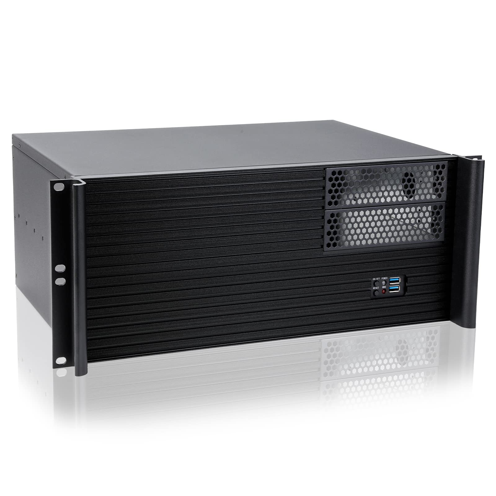 Rackchoice 4U Short Depth Mini Itx/M Atx Server Chassis 2X5.25+2X3.5+2X2.5 Bays Support Standard Ps2 Atx Psu