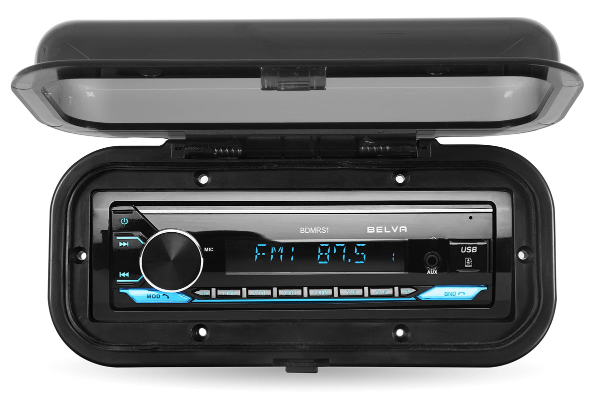 Belva Bmrc1B Flip Up Black Water Resistant Marine Radio Cover/Radio Splash Guard