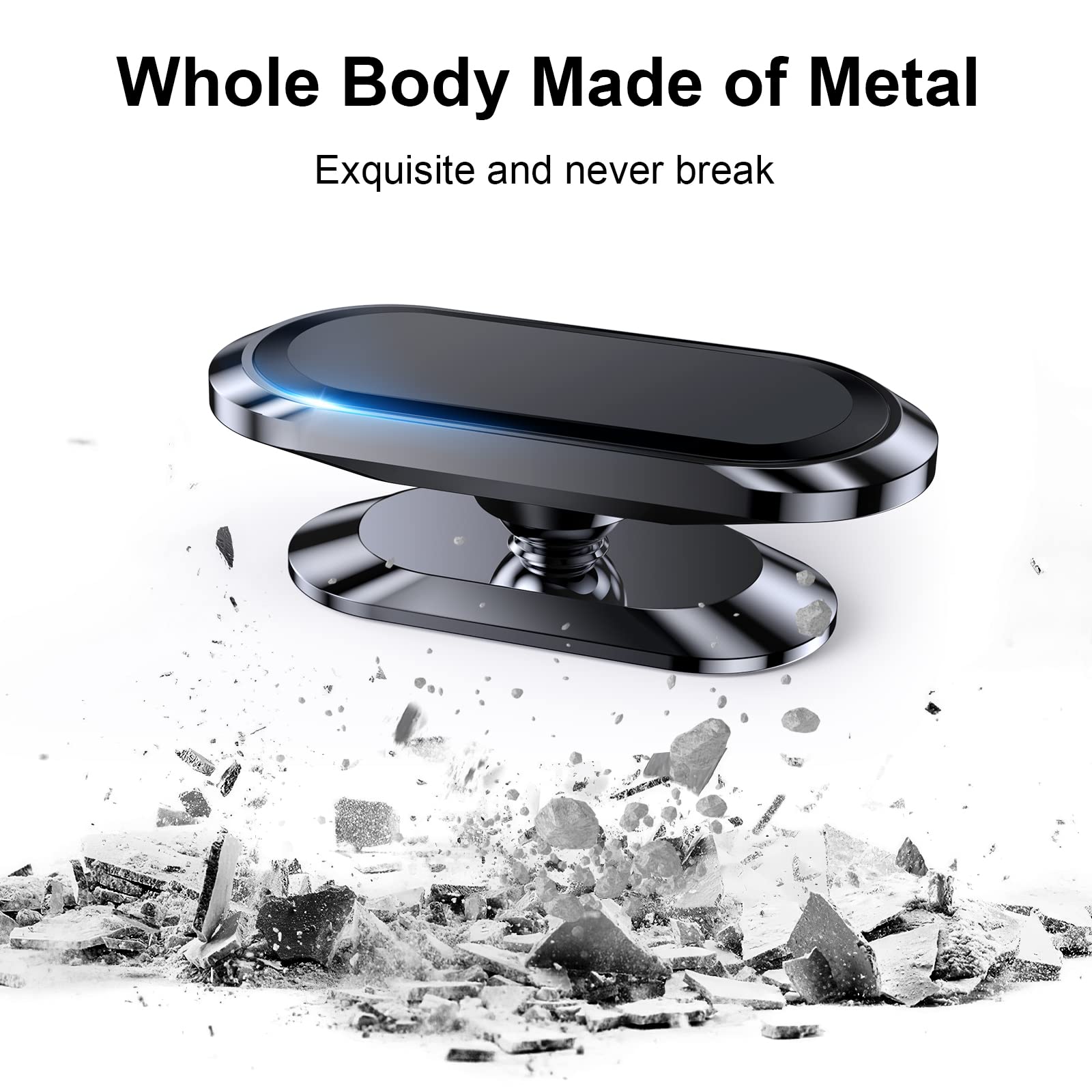 ?2-Pack?Magnetic Phone Holder For Car, [ Super Strong Magnet ] [ With 4 Metal Plate ] Iphone Magnetic Car Mount For Cell Phone,