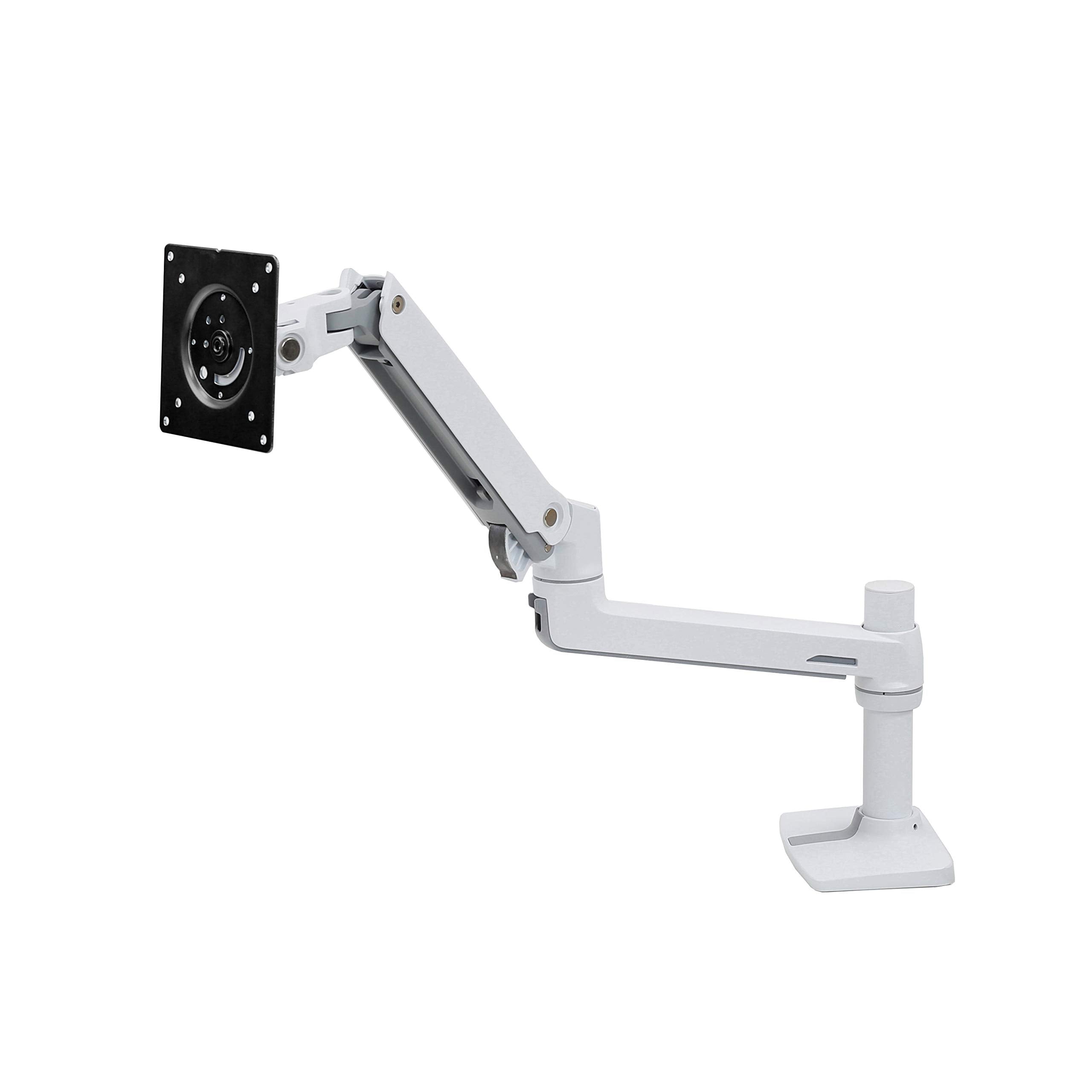 Ergotron � LX Premium Monitor Arm, Single Monitor Desk Mount � fits Flat Curved Ultrawide Computer Monitors up to 34 Inches, 7 to 25 lbs, VESA 75x75mm or 100x100mm � White
