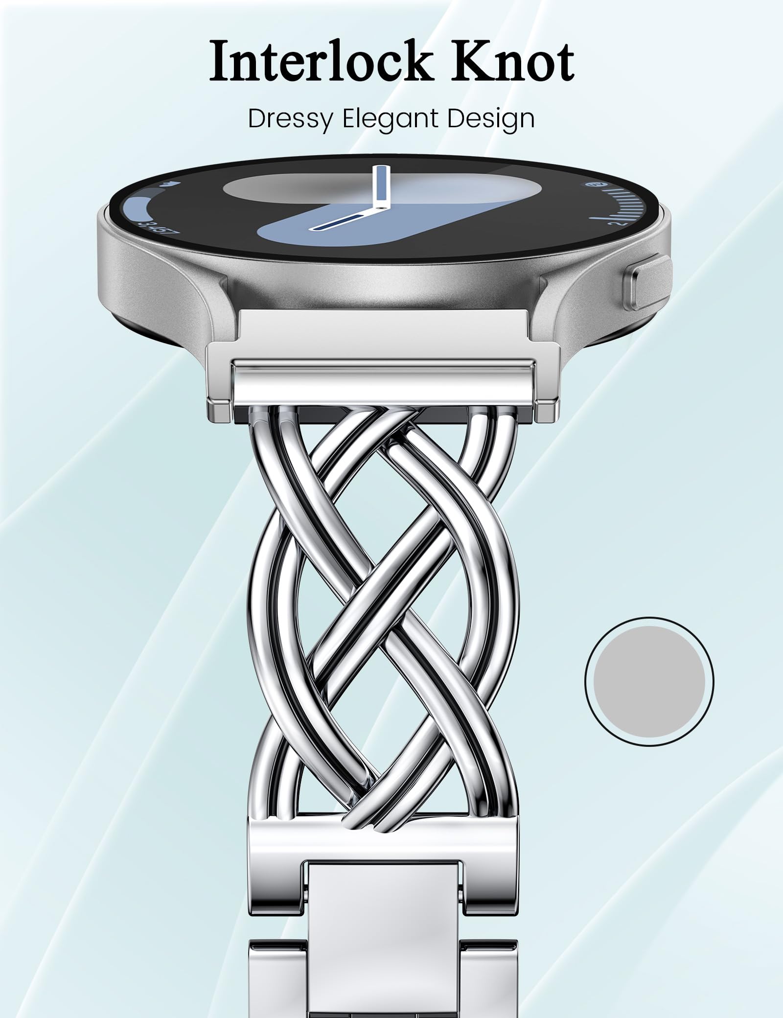 Toyouths Celtic Knot Chain Bracelet Compatible With Samsung Galaxy Watch 7 6 5 4 Fe 40Mm 44Mm/Watch 6 4 Classic/5 Pro/3 41Mm/Act