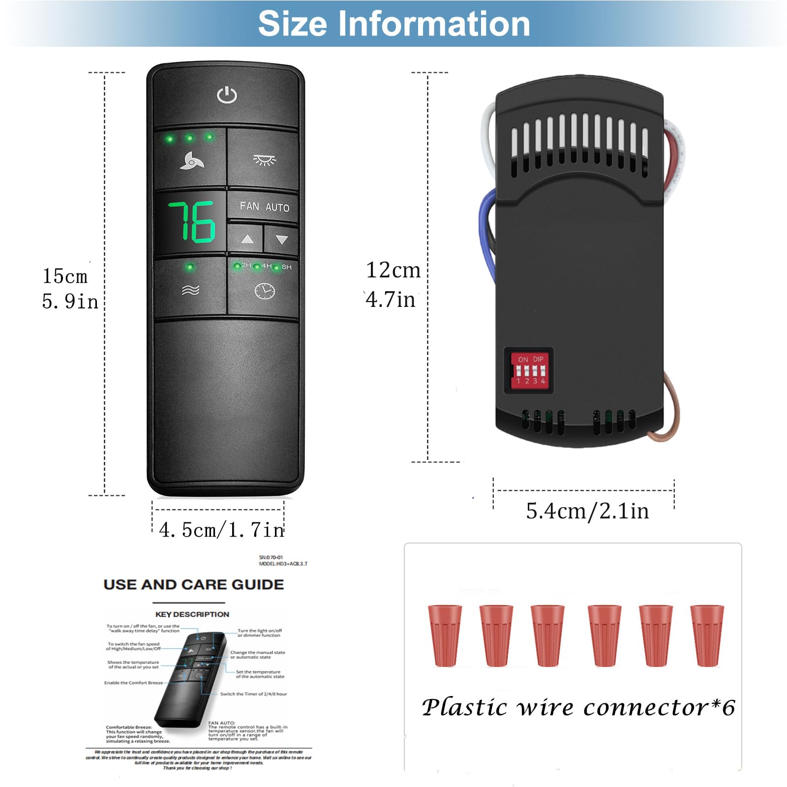 3 Speed Universal Ceiling Fan Thermostatic Remote Control For Hampton Bay Harbor Breeze Hunter Honeywell Home Decorators Collect