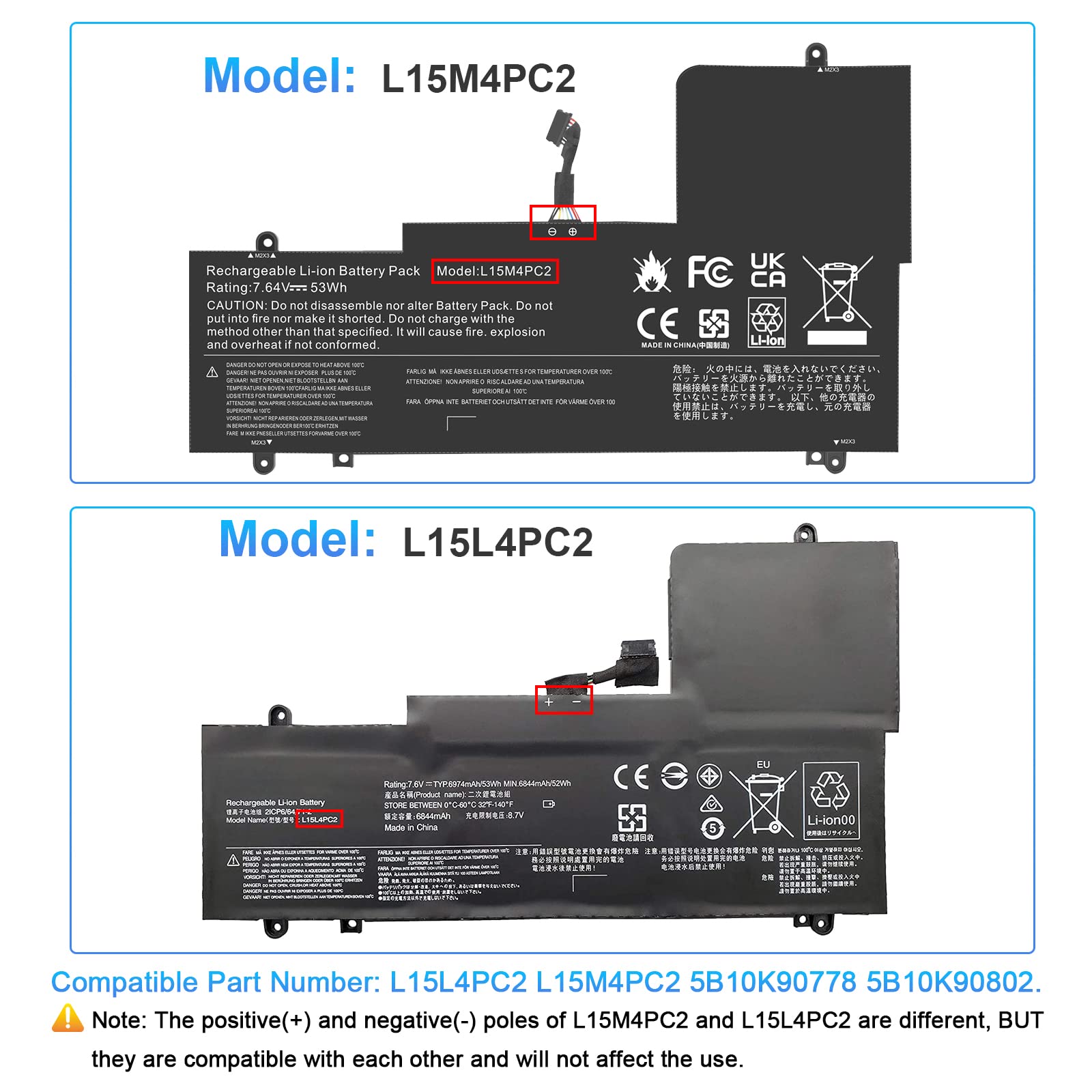 L15L4Pc2 L15M4Pc2 Laptop Battery Compatible With Lenovo Ideapad Yoga 710 11 710 14Ikb 710 14Isk 710 15Ikb 710 15Isk 710 151Kb 71