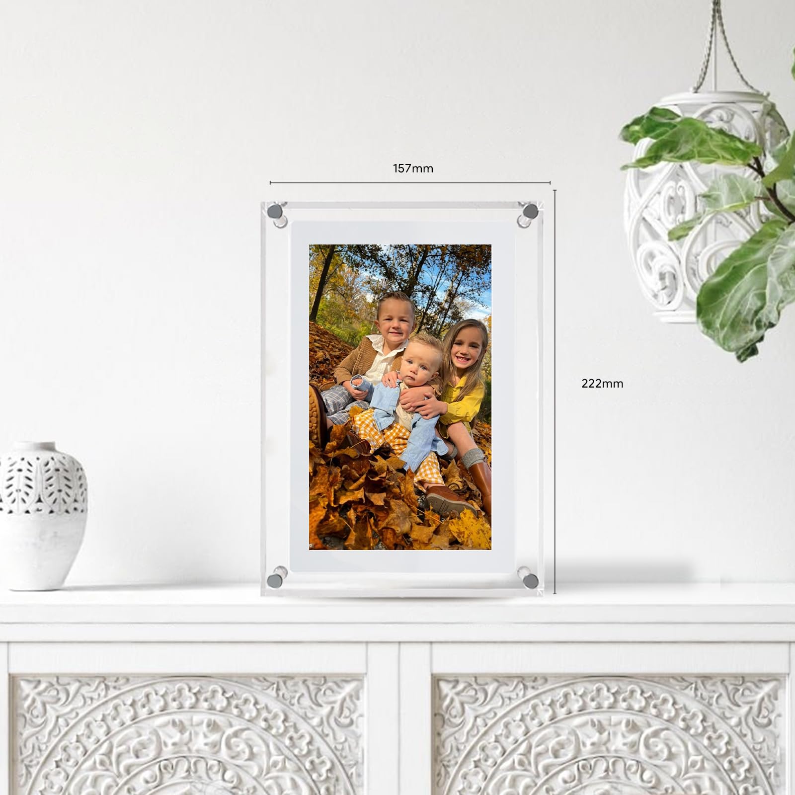 7 Inch Digital Picture Frame,Acrylic Video Frame With Auto Rotate Playback, 1Gb Internal Memory And 1500Mah Battery, Supports 10