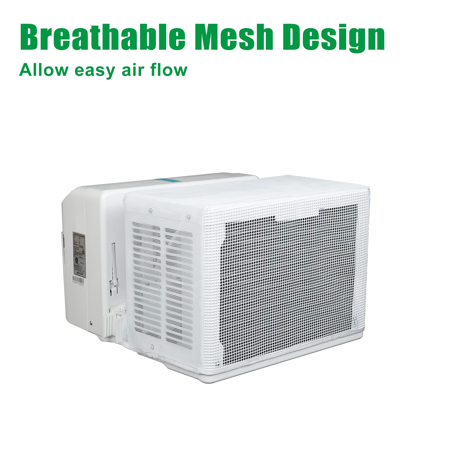 Forestchill Window Air Conditioner Cover For U Shaped Window Ac Unit, Outdoor Full Protection, Debris Leaf Guard Mesh Cover For