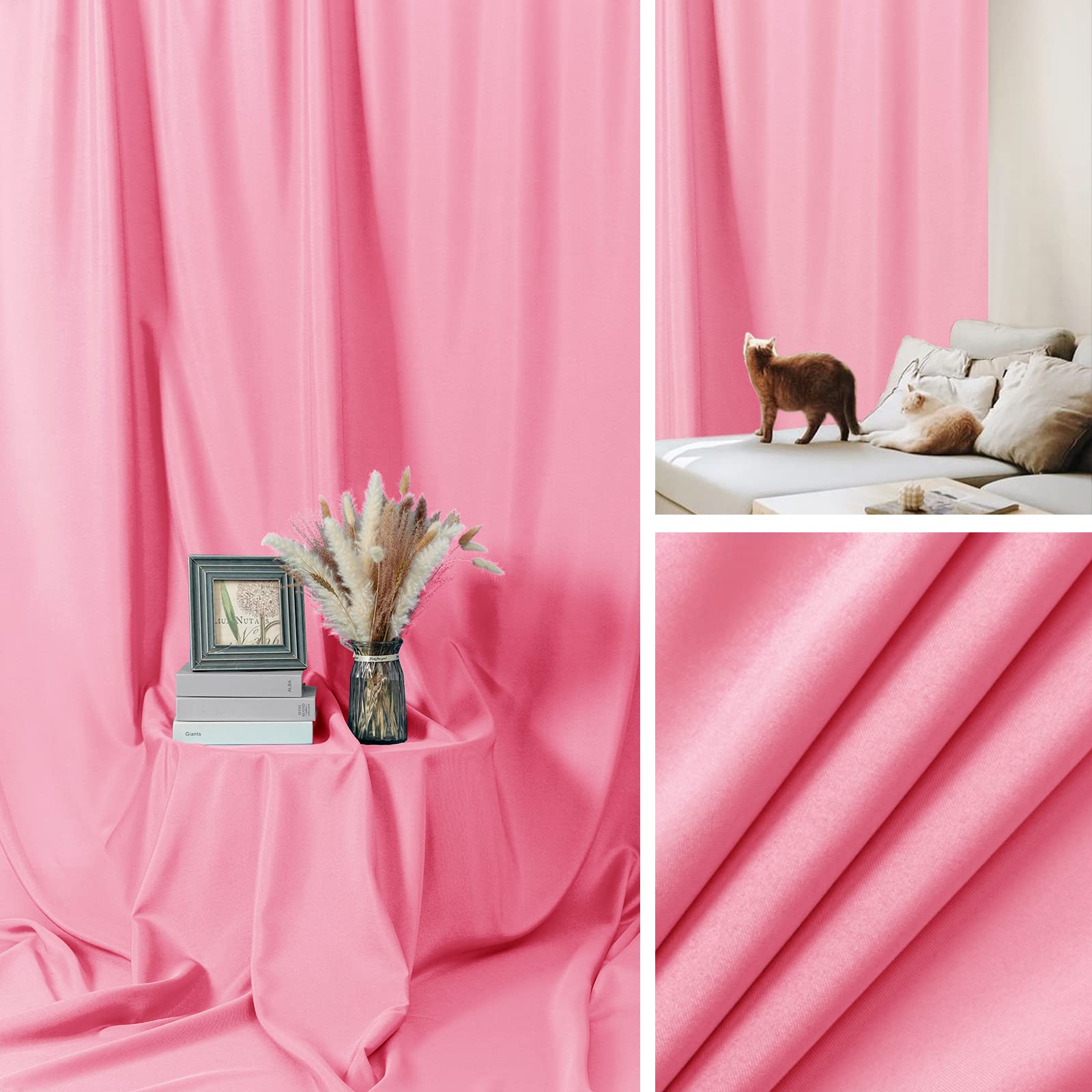 Sugargirl 8Ftx10Ft Pink Screen Backdrop Background For Photography, Polyester Photo Backdrop For Photoshoot, Party, Video And Te