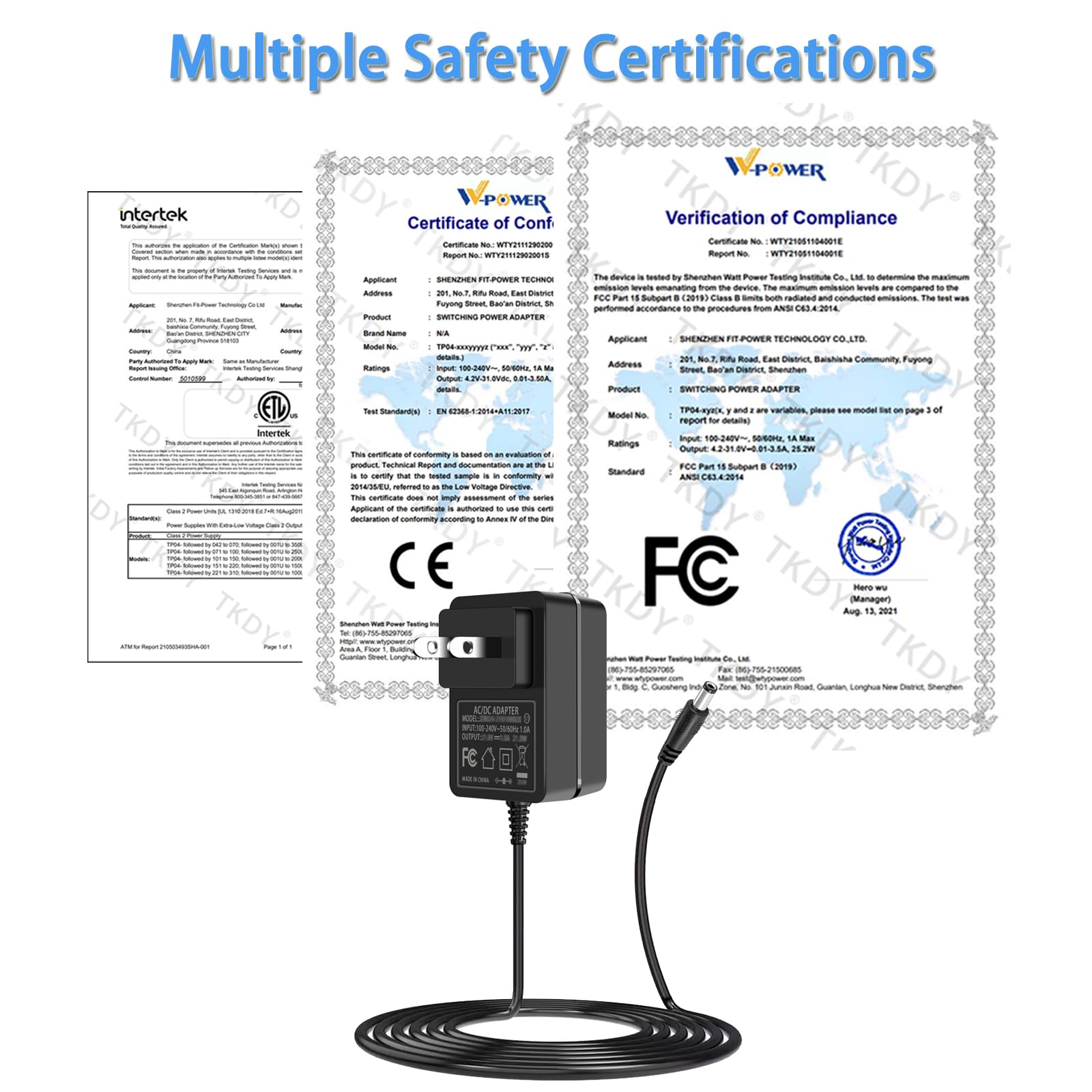 Tkdy 18V 1A Dc Power Supply Adapter, 110-240V Ac To Dc 18Volt Us Plug Fit For 18Vdc 1000Ma 750Ma 500Ma Power Cord For Logitech S
